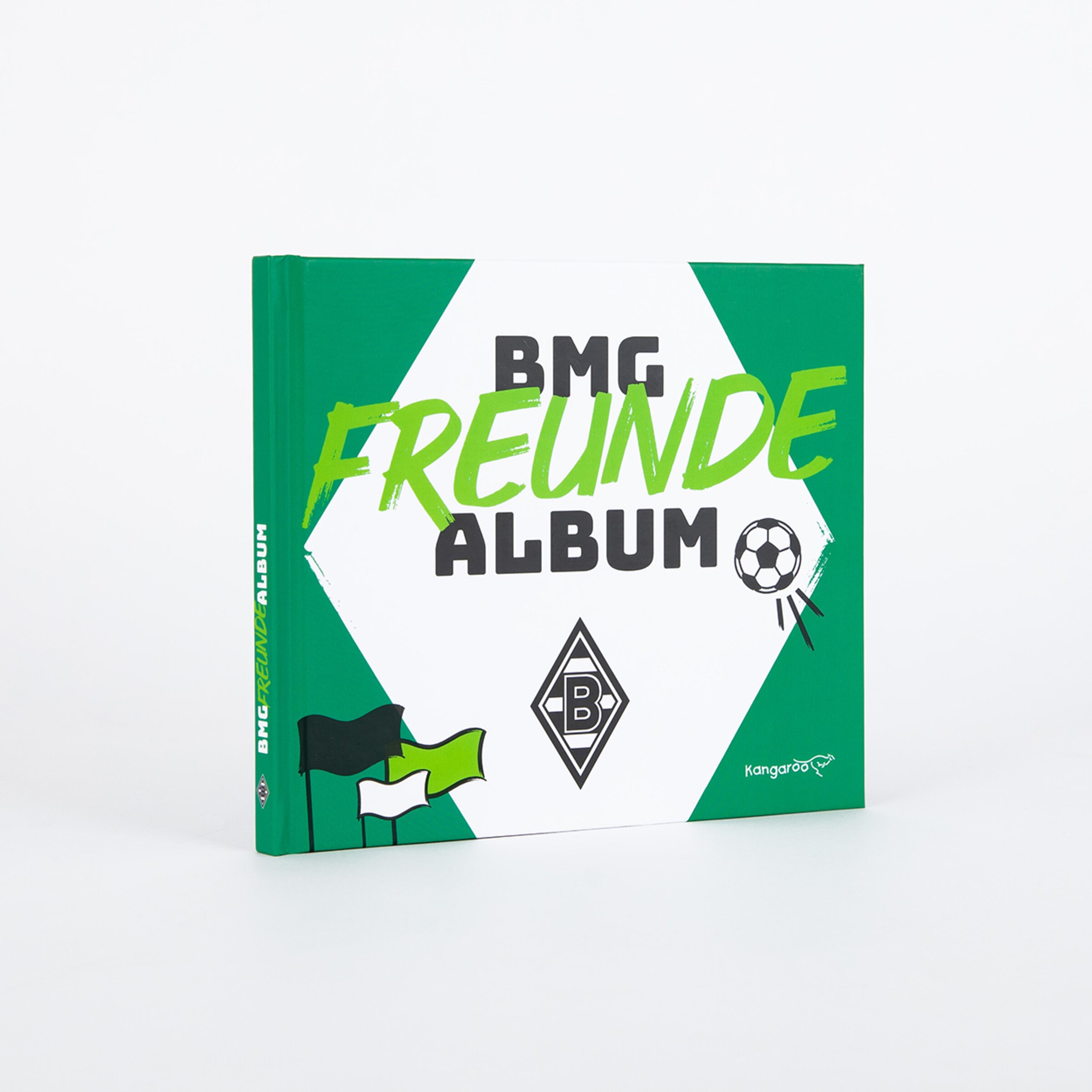 A green photo album titled BMG FREUNDE ALBUM featuring the Borussia Mönchengladbach logo.