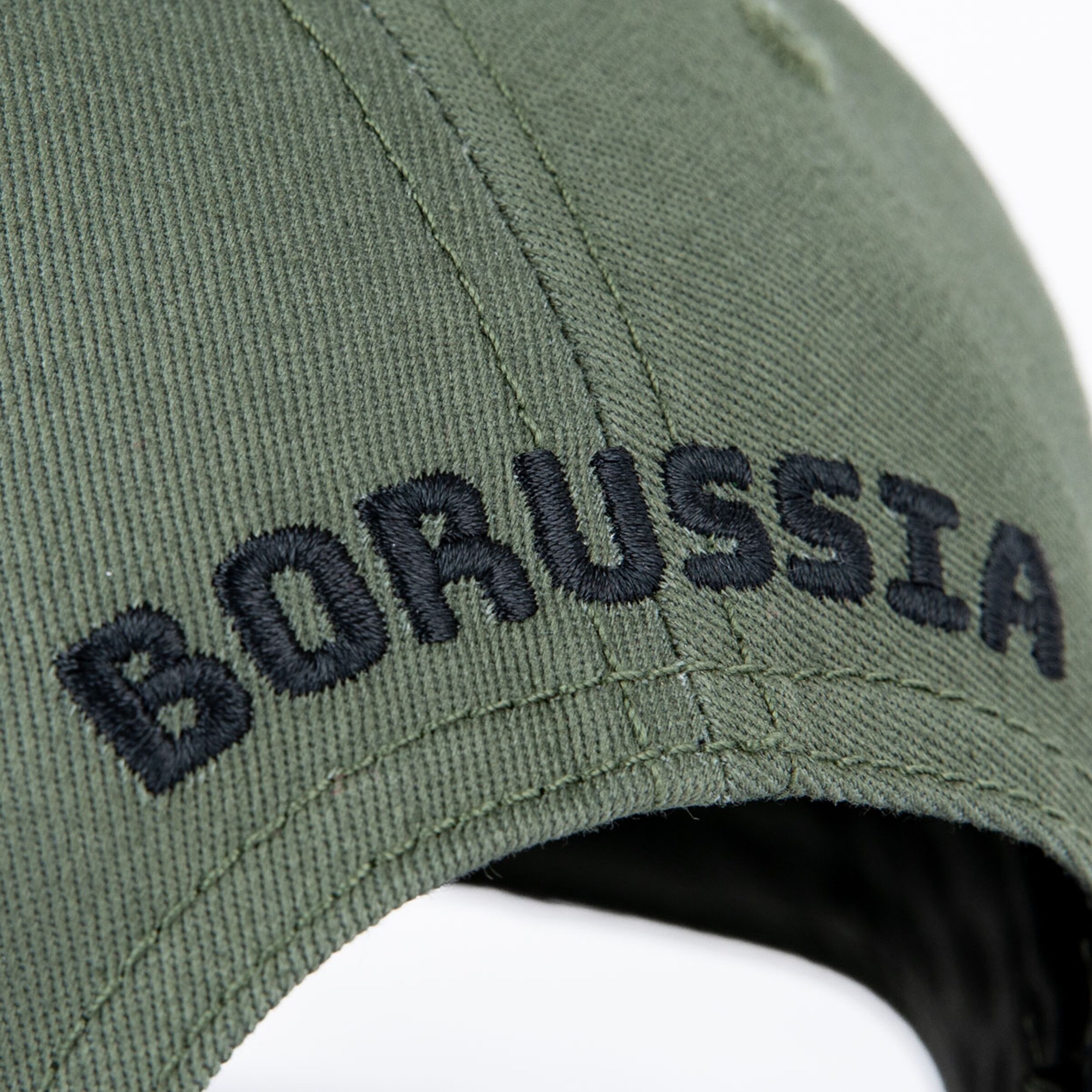 Grüne Baseballmütze mit schwarzer Stickerei BORUSSIA