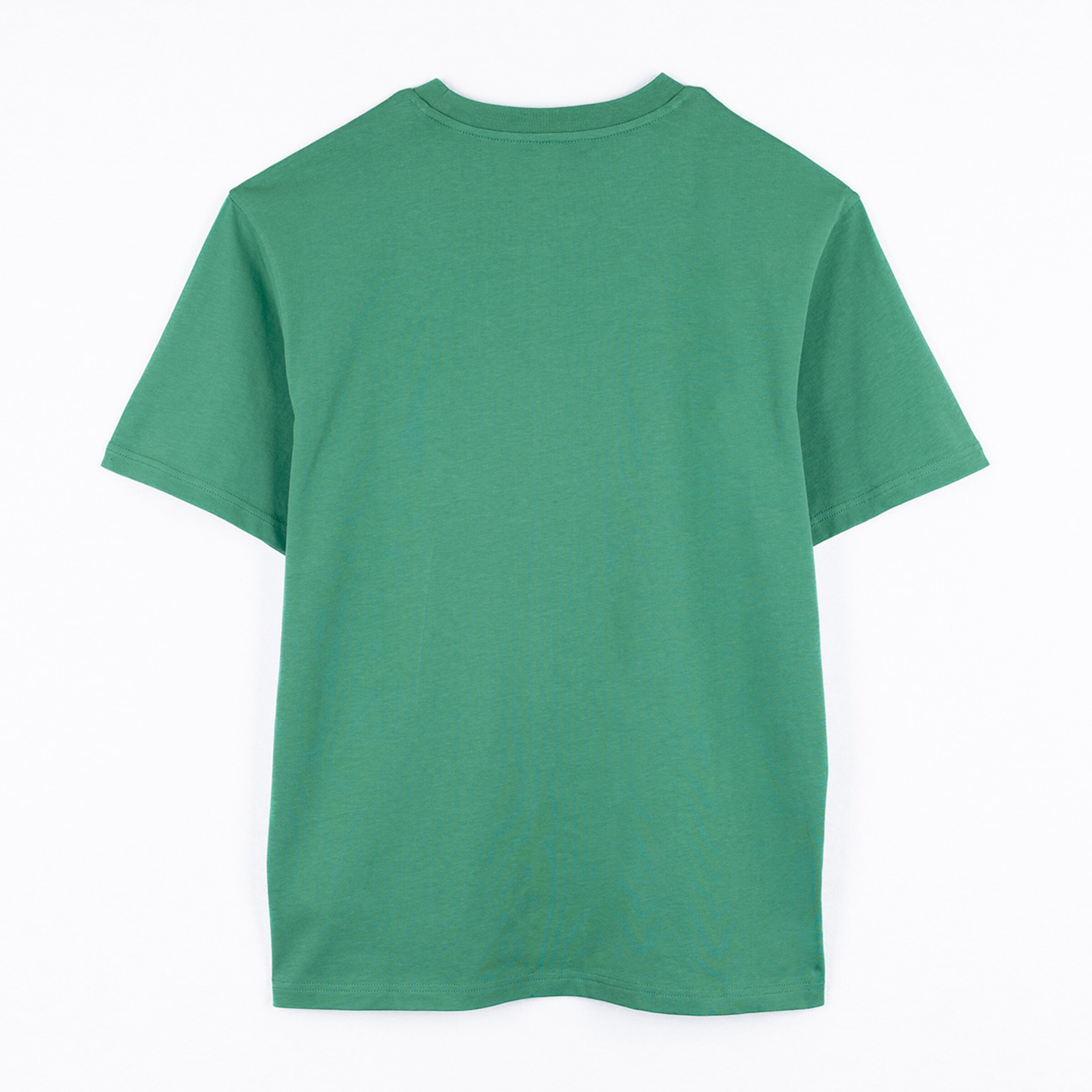 Grünes T-Shirt hinten Ansicht modernes Design.