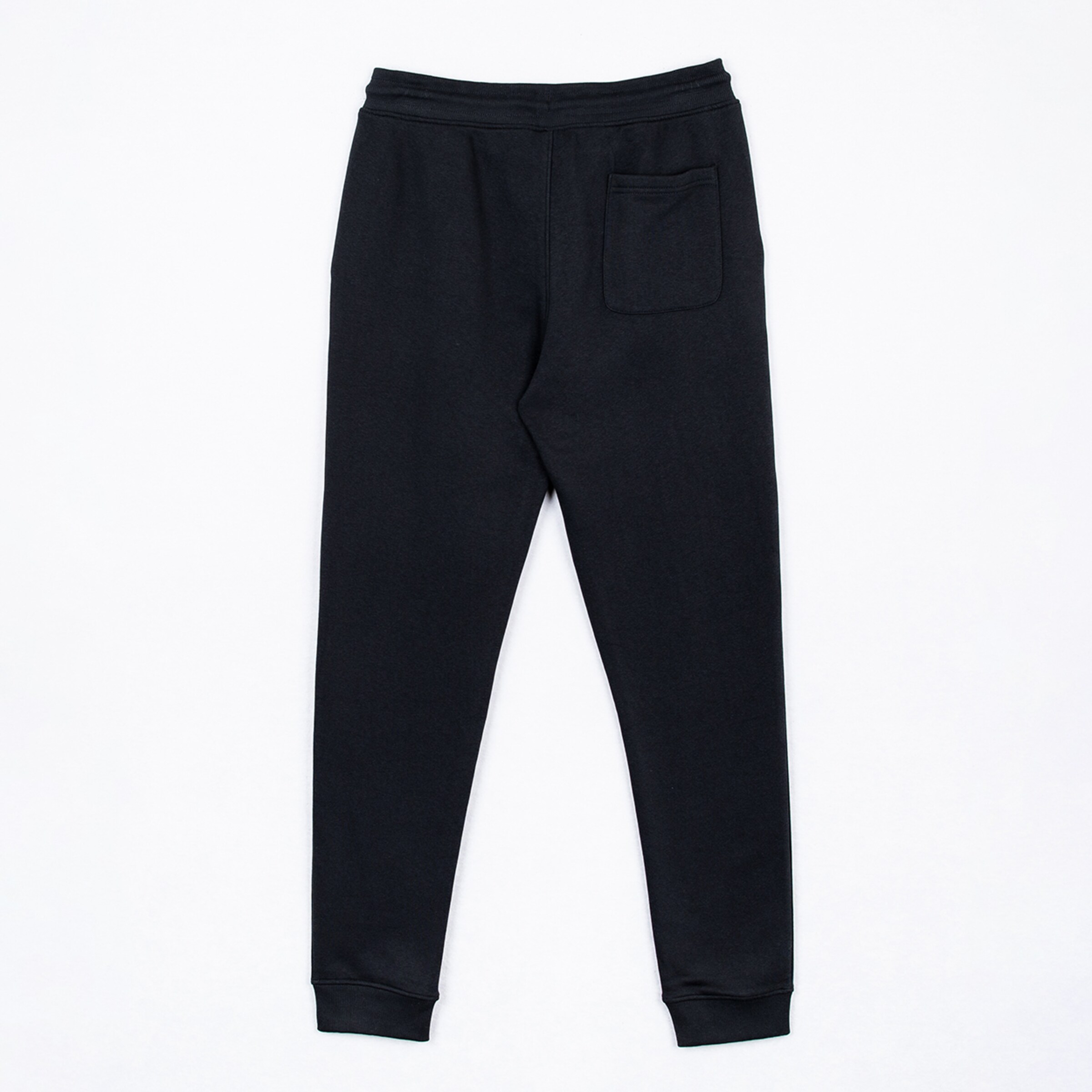 Schwarze Jogginghose mit elastischem Bund und einer Gesäßtasche.