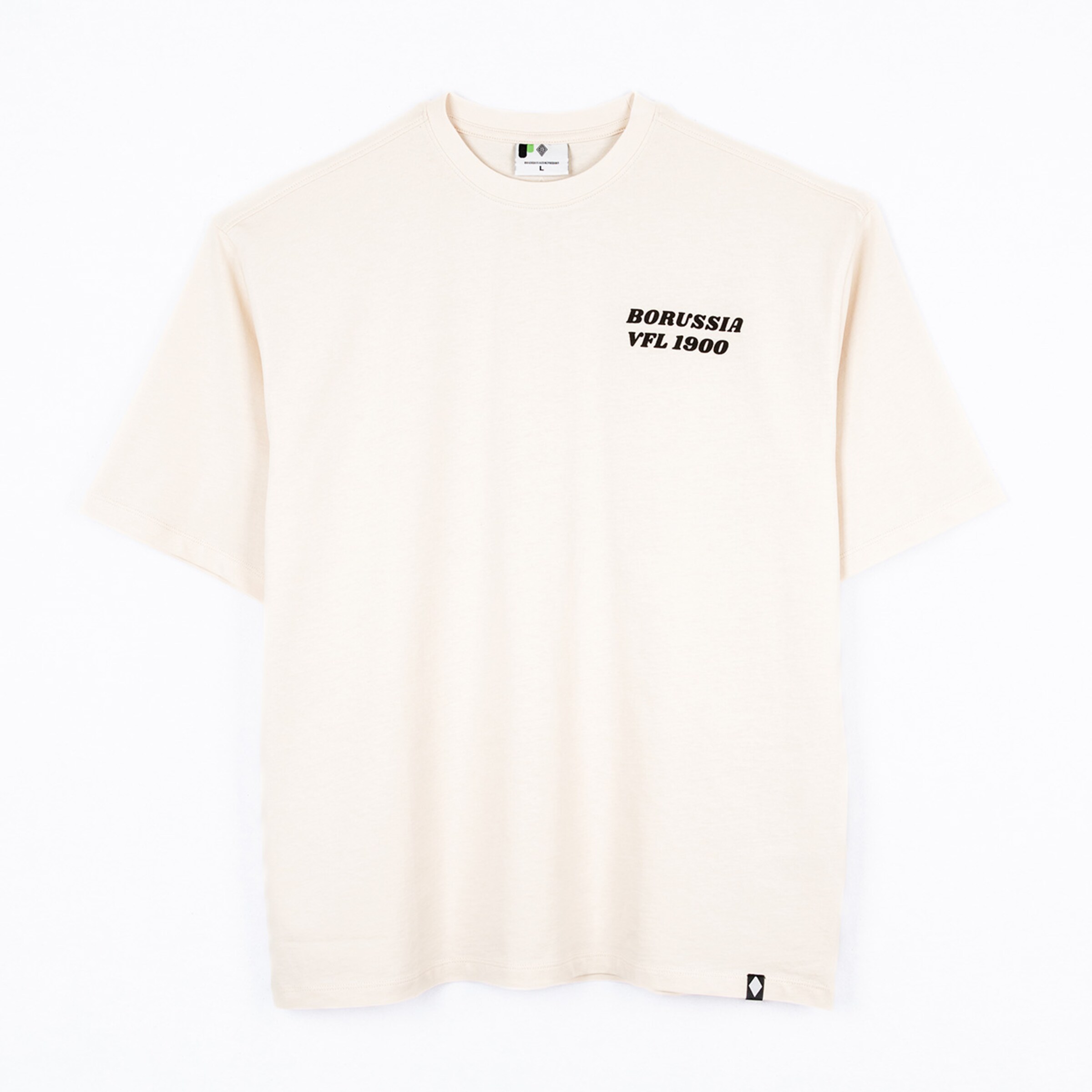 Beige T-shirt with BORUSSIA VFL 1900 print on the left chest