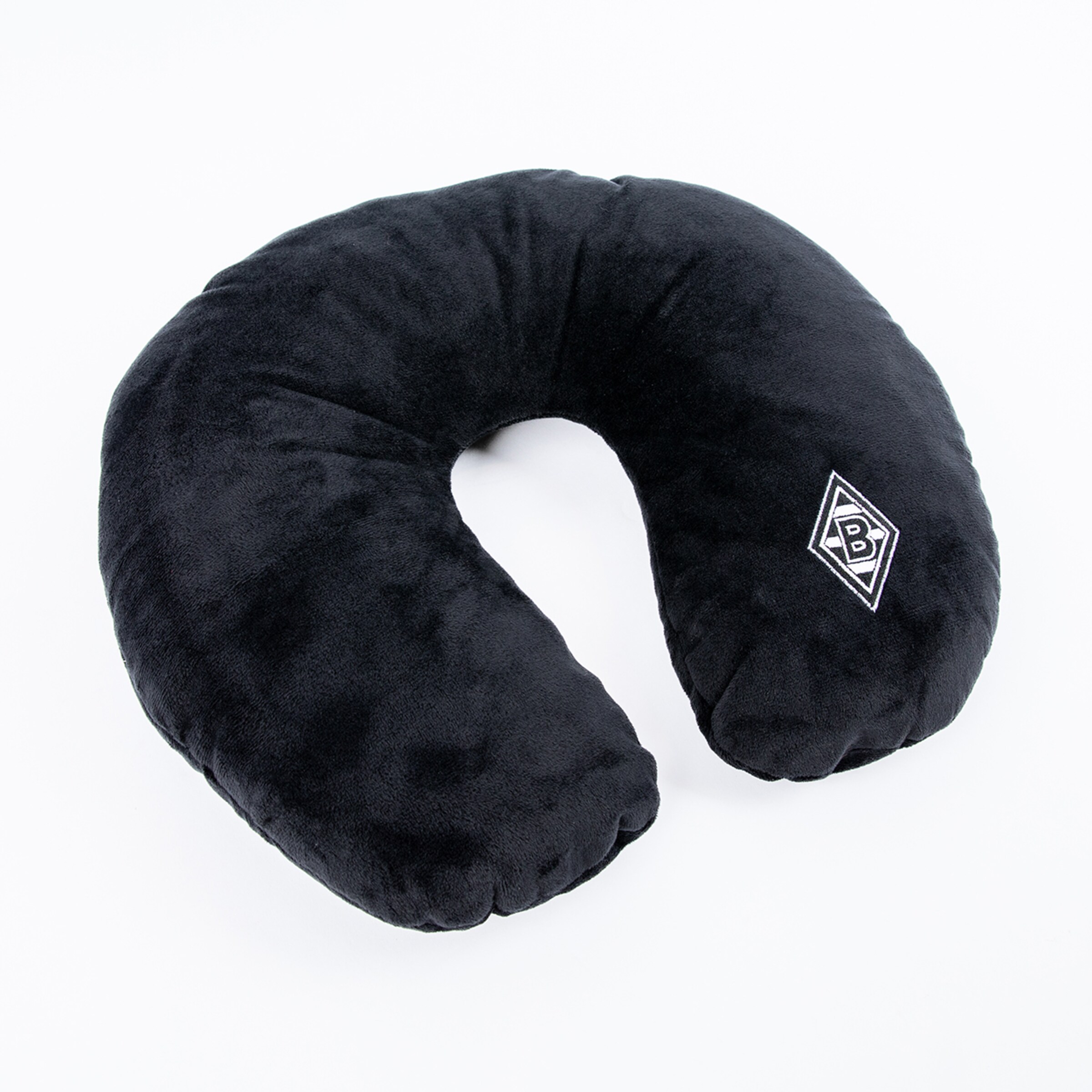 U-shaped neck pillow black with Borussia Mönchengladbach logo.