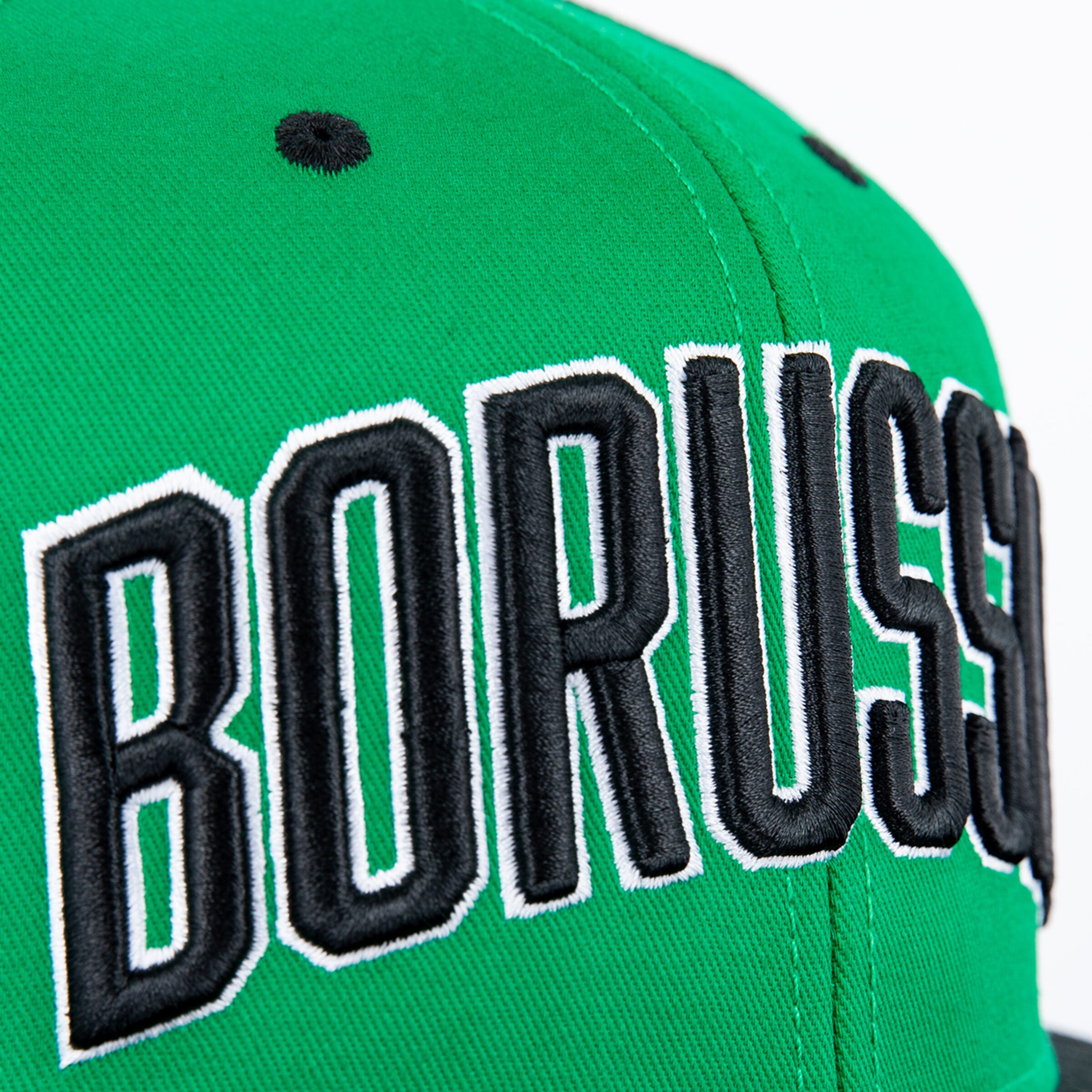 Grüner Baseballcap mit emsigem Schriftzug BORUSSIA.