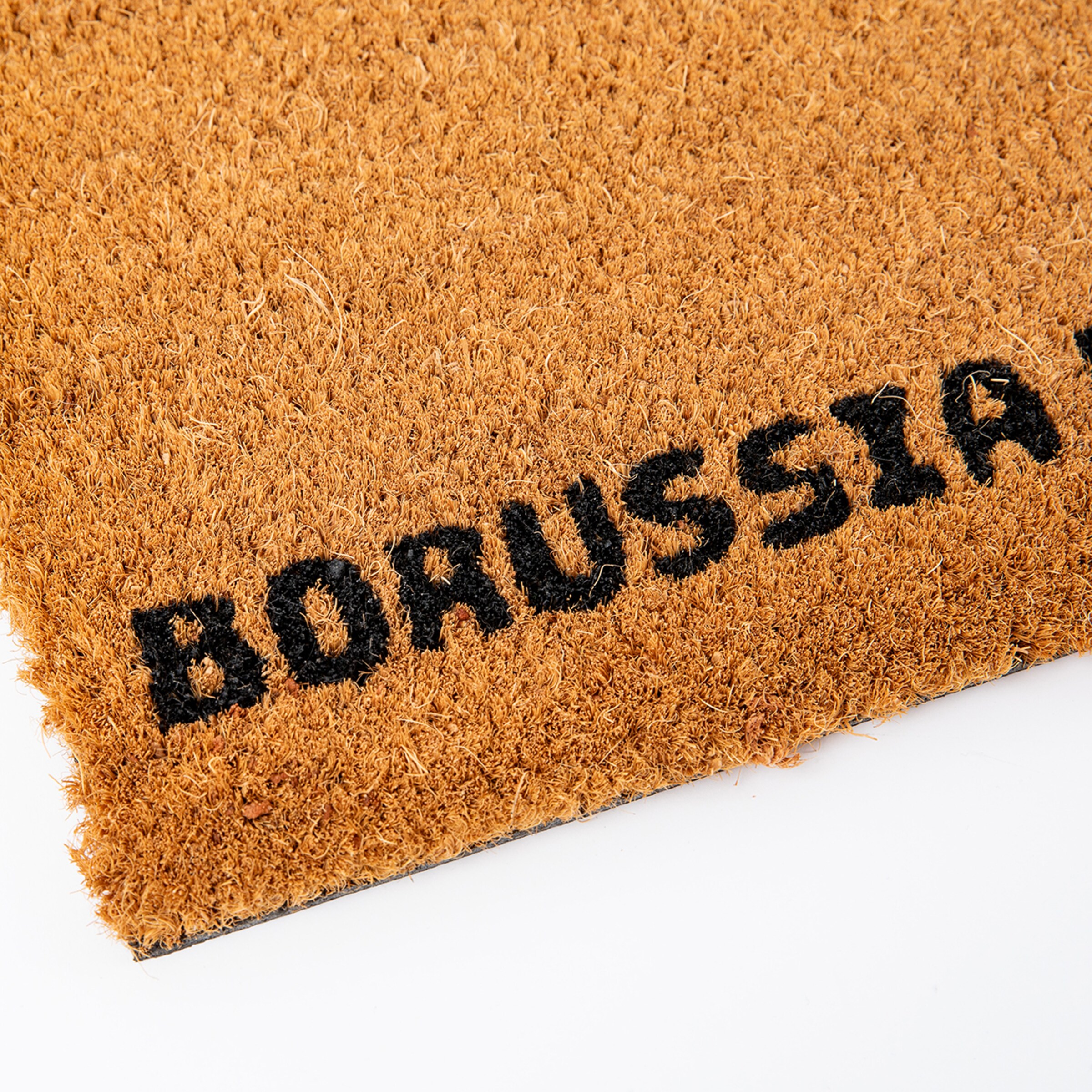 Kokosfußmatte mit schwarzem Aufdruck BORUSSIA MÖNCHENGLADBACH.