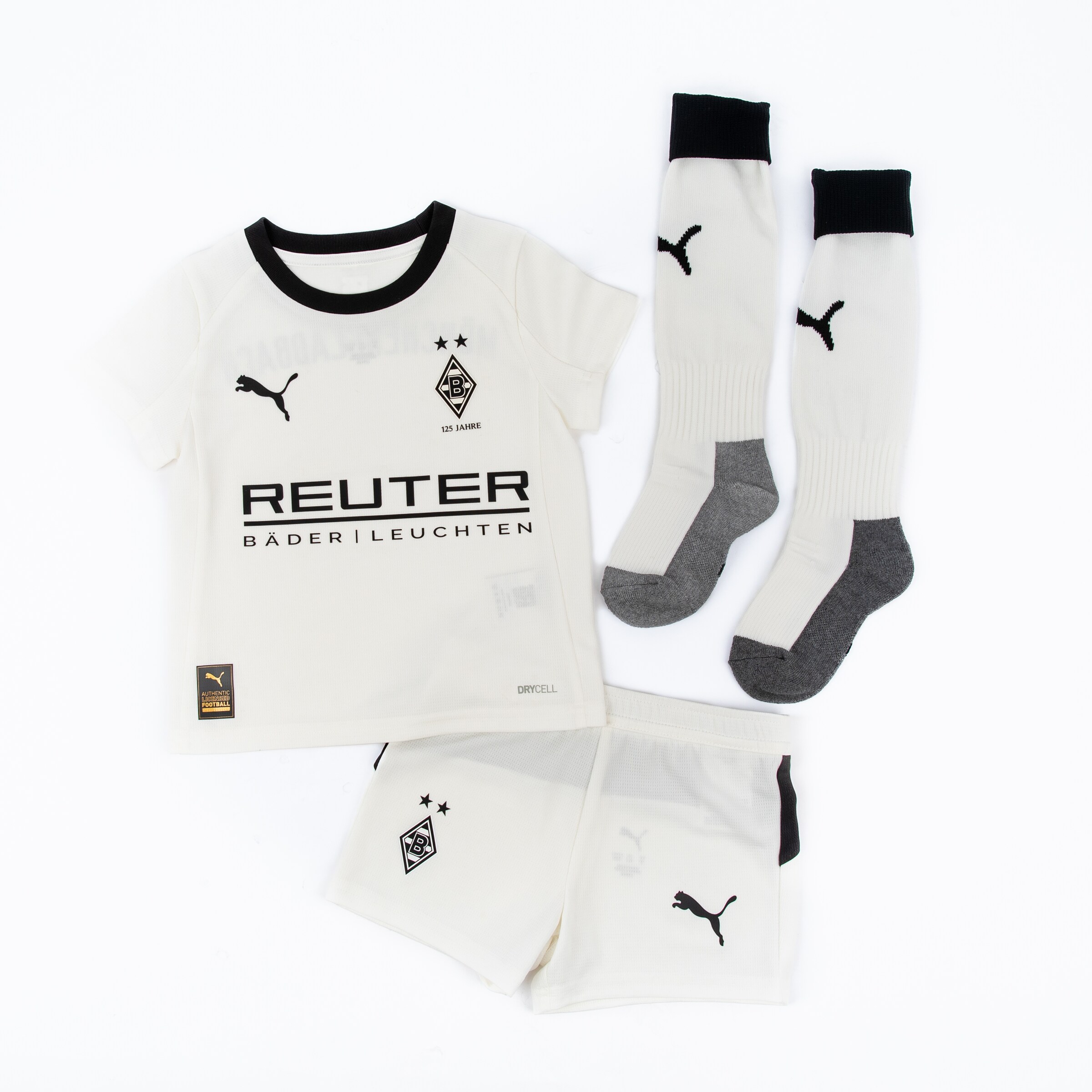 Kinderfußballtrikot mit Shorts und Socken von Puma für Borussia Mönchengladbach