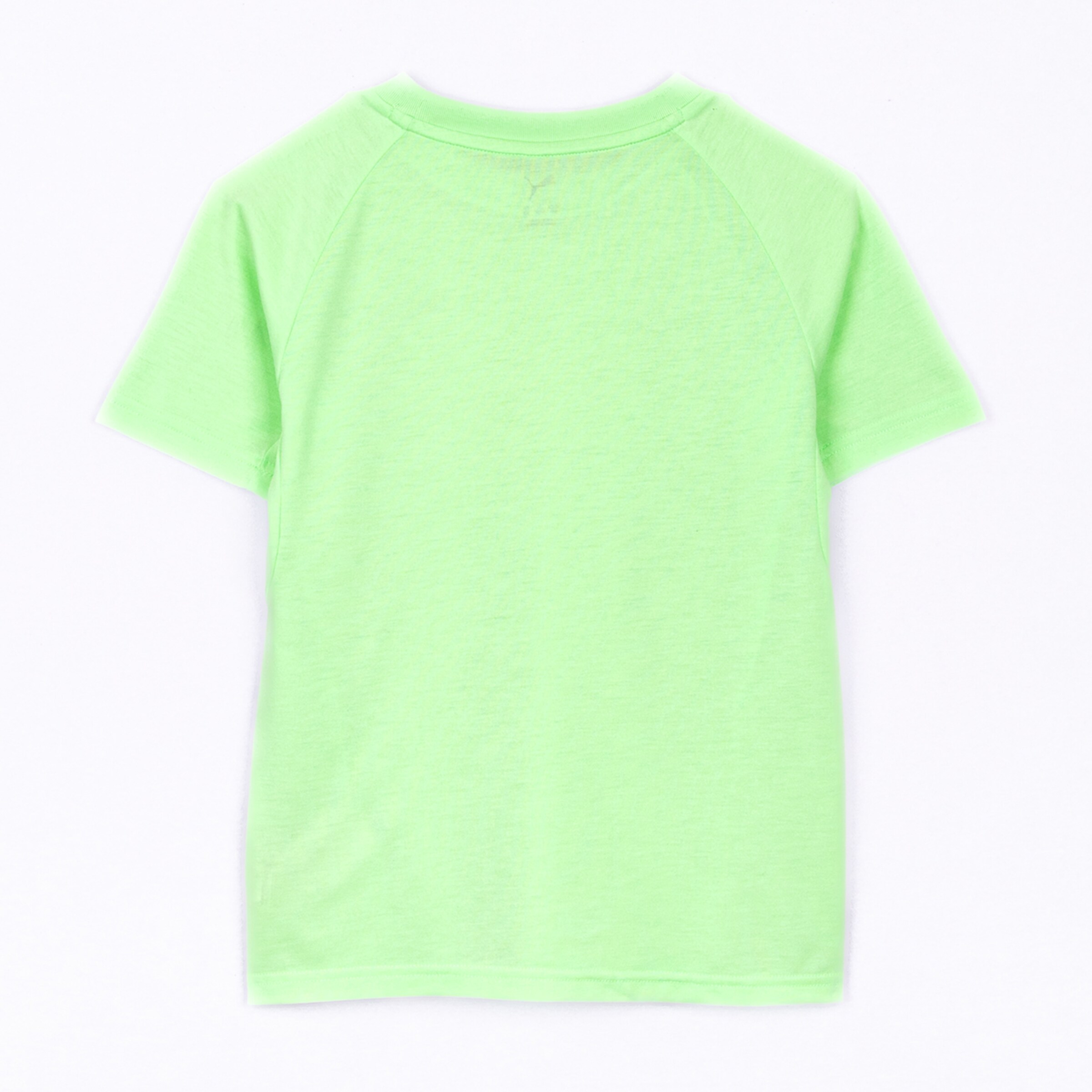 Ein grünes T-Shirt mit kurzen Ärmeln und einfachen Design.