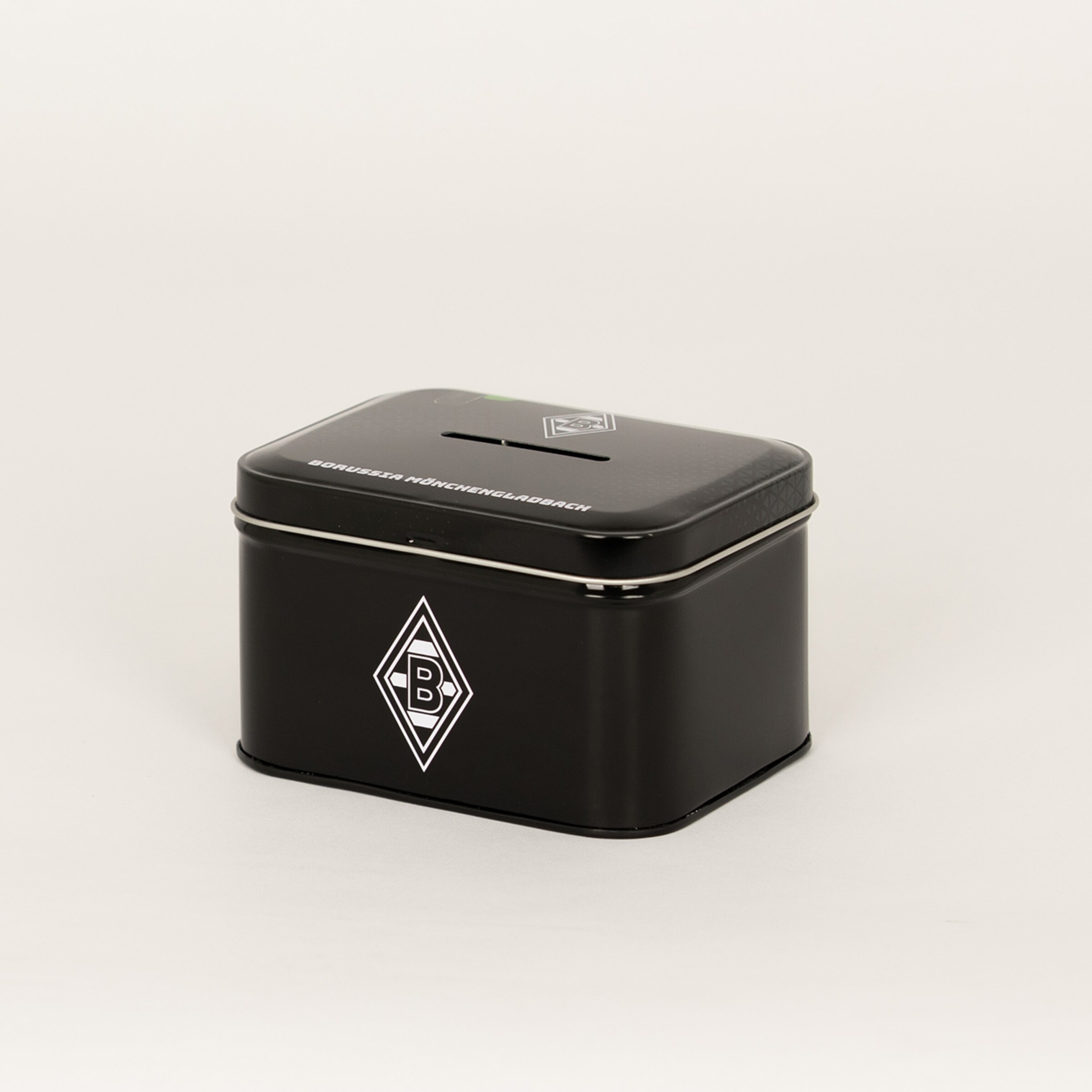 Donation box featuring the Borussia Mönchengladbach logo on the front.