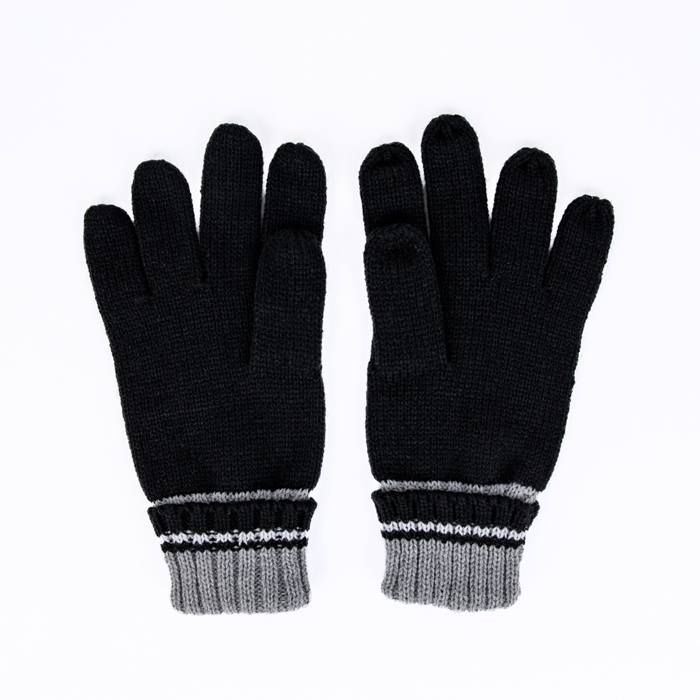 Strickhandschuh "Black & Grey"