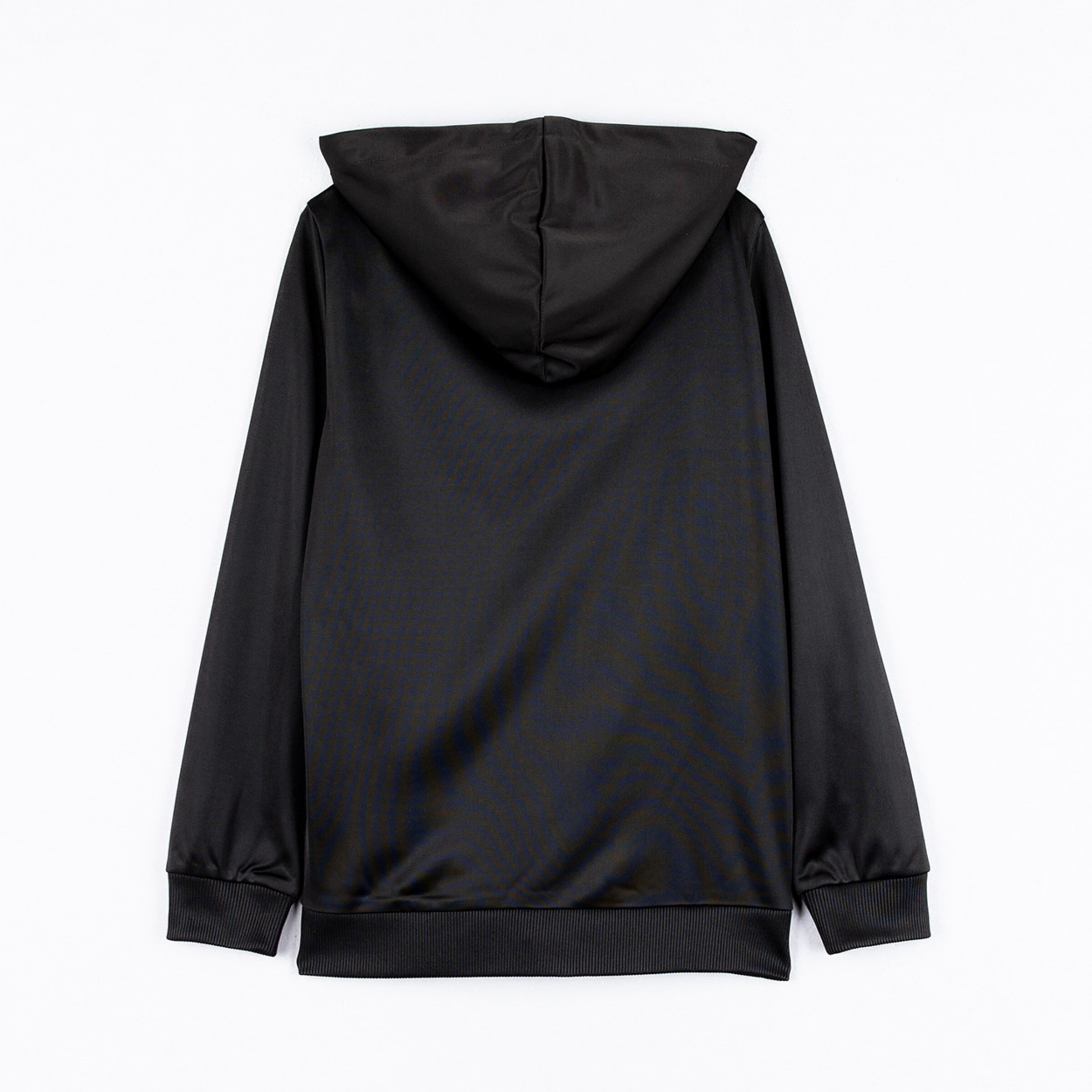 Schwarze Kapuzenjacke von Borussia Mönchengladbach Rückansicht.