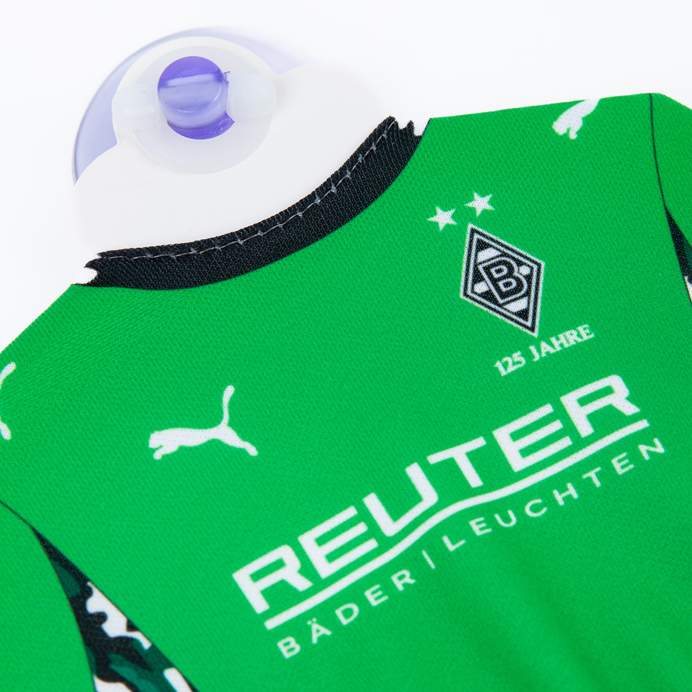 Grünes Trikot mit dem Logo von Borussia Mönchengladbach und der Aufschrift 125 Jahre.