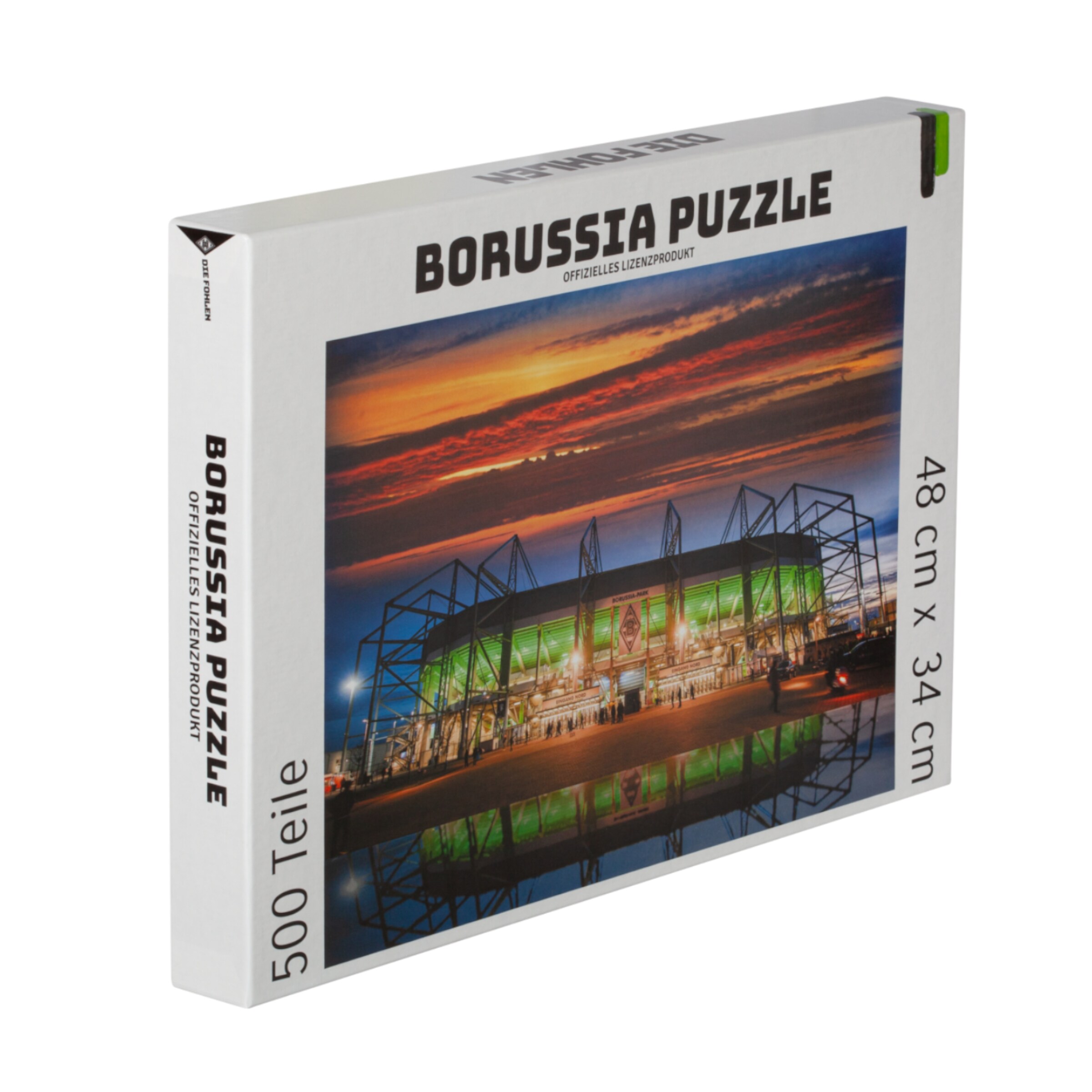 Puzzle mit 500 Teilen und Motiv des Borussia Mönchengladbach Stadions.