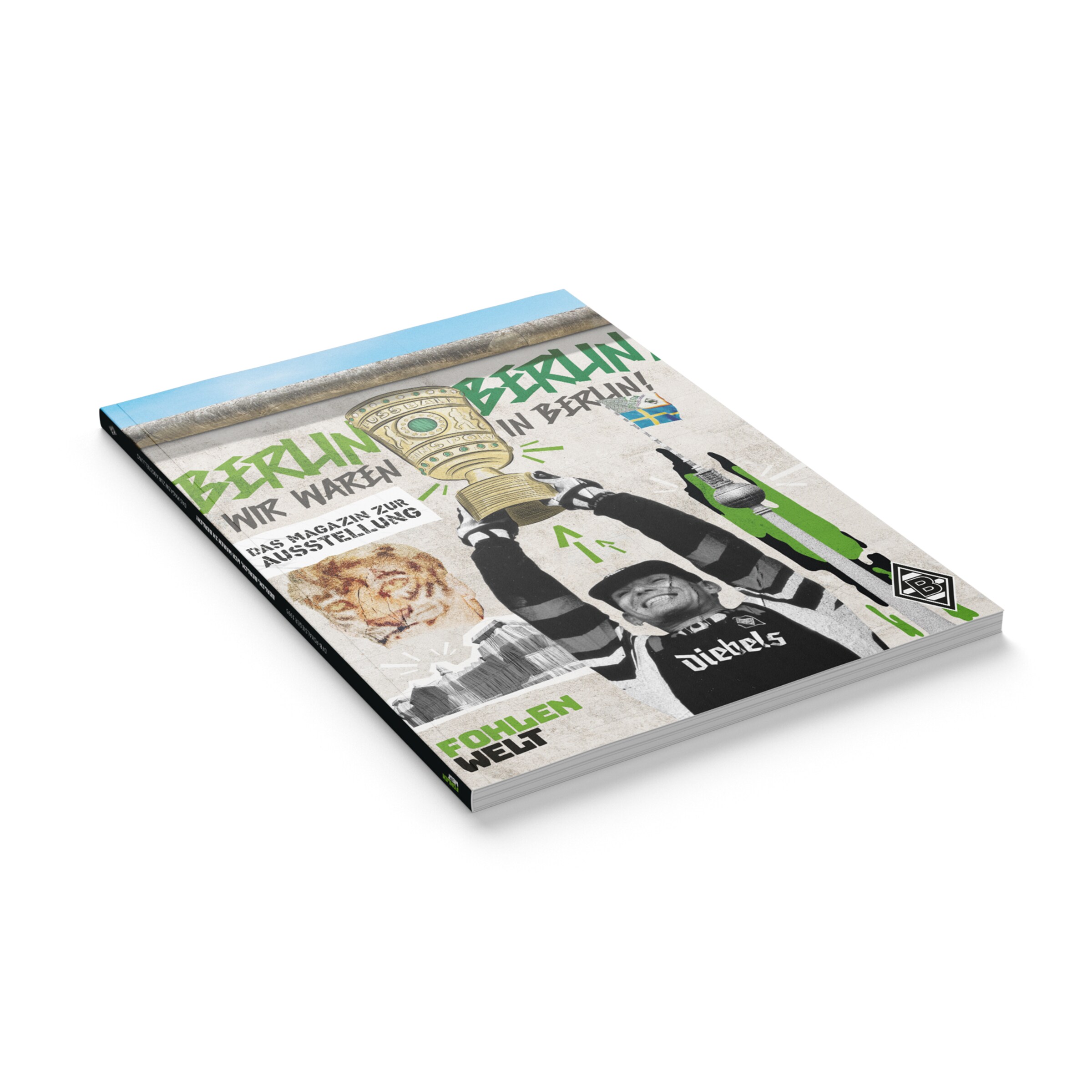 Book cover titled Berlin we were in Berlin! featuring an illustration of the DFB Cup.