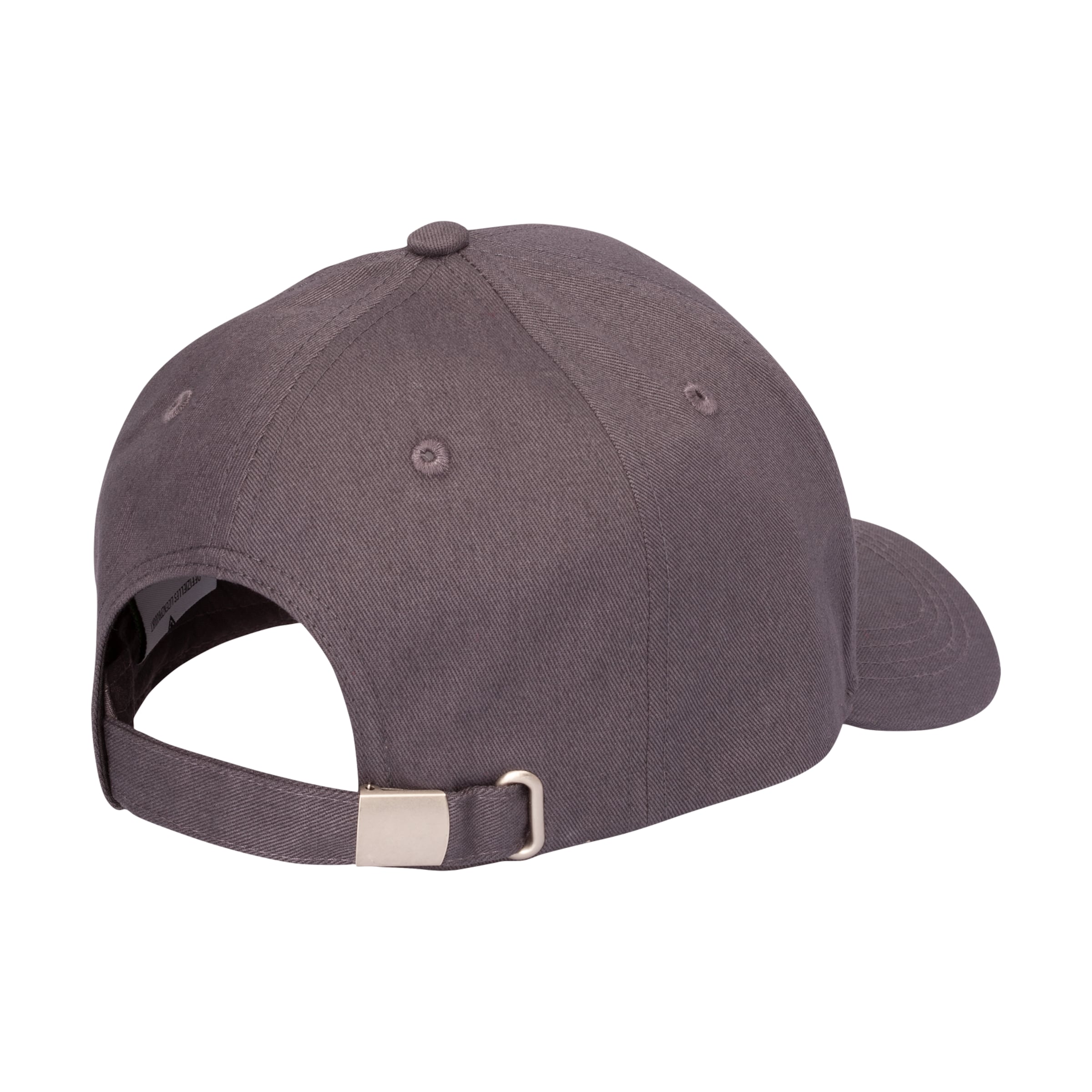 Grijze Baseballcap mit verstellbarem Riemen auf der Rückseite.