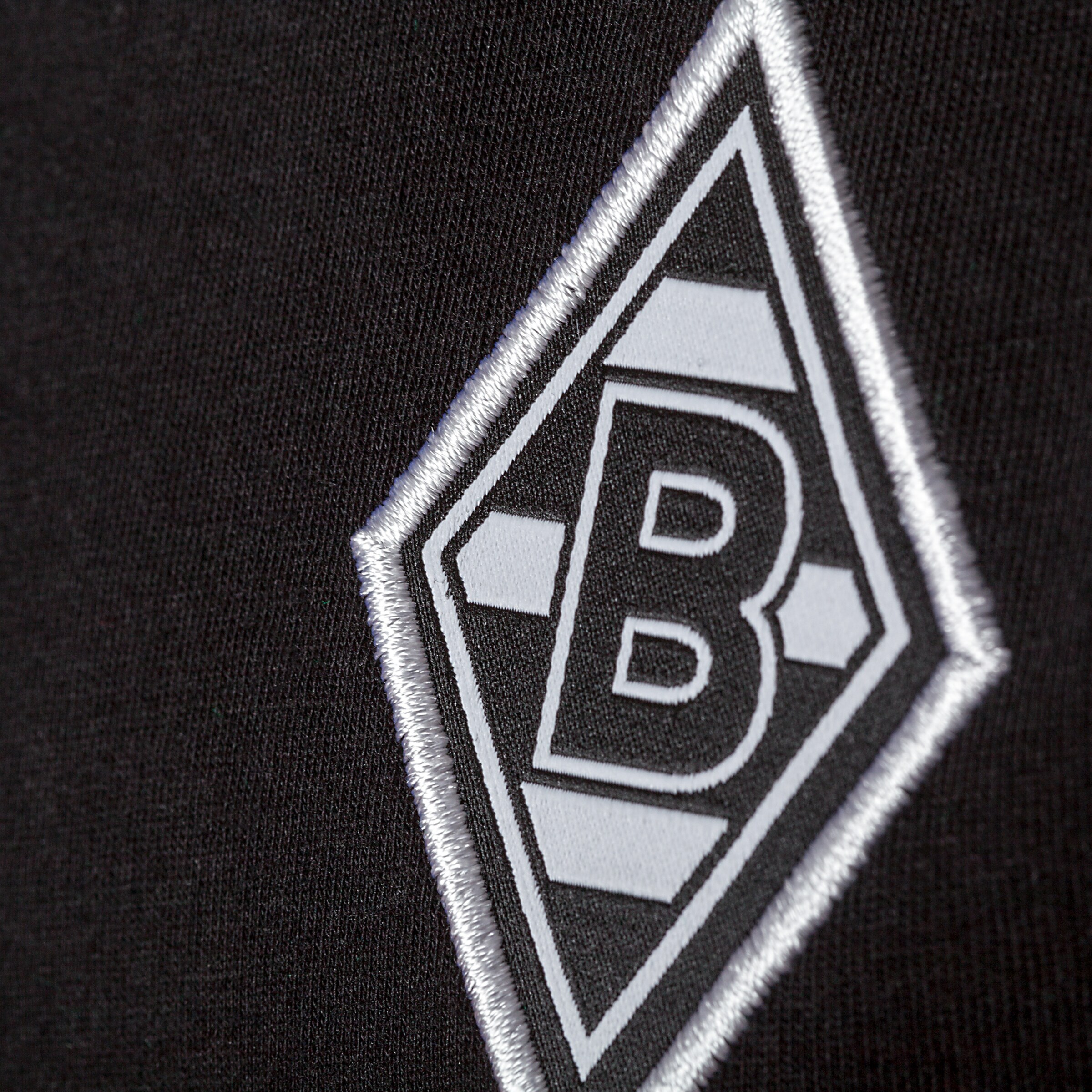 Loge von Borussia Mönchengladbach in einem dreieckigen Design mit einem B im Inneren.