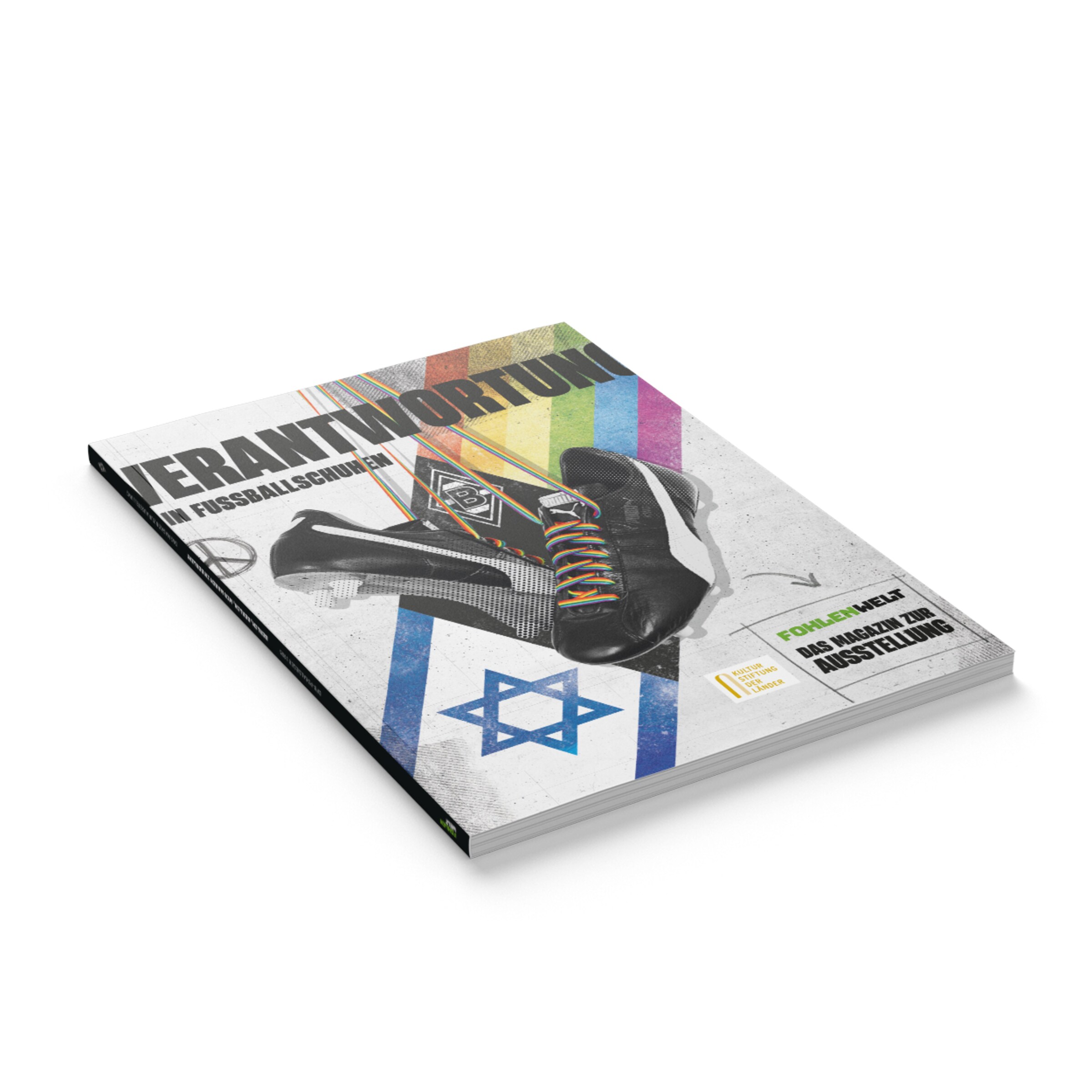 Cover of a magazine titled RESPONSIBILITY IN SOCCER featuring an image of soccer shoes.