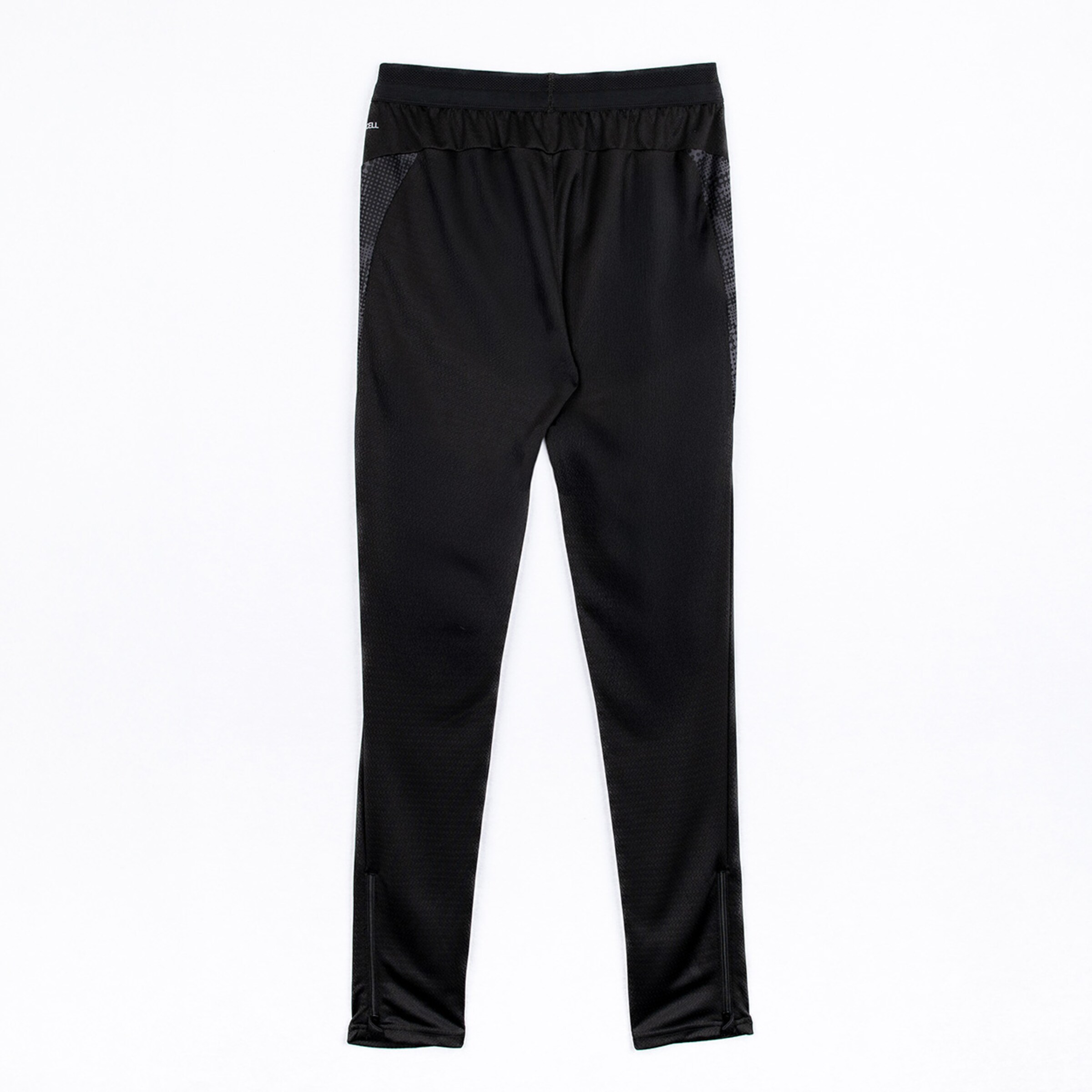 Schwarze Sportleggings mit Netzseiten.