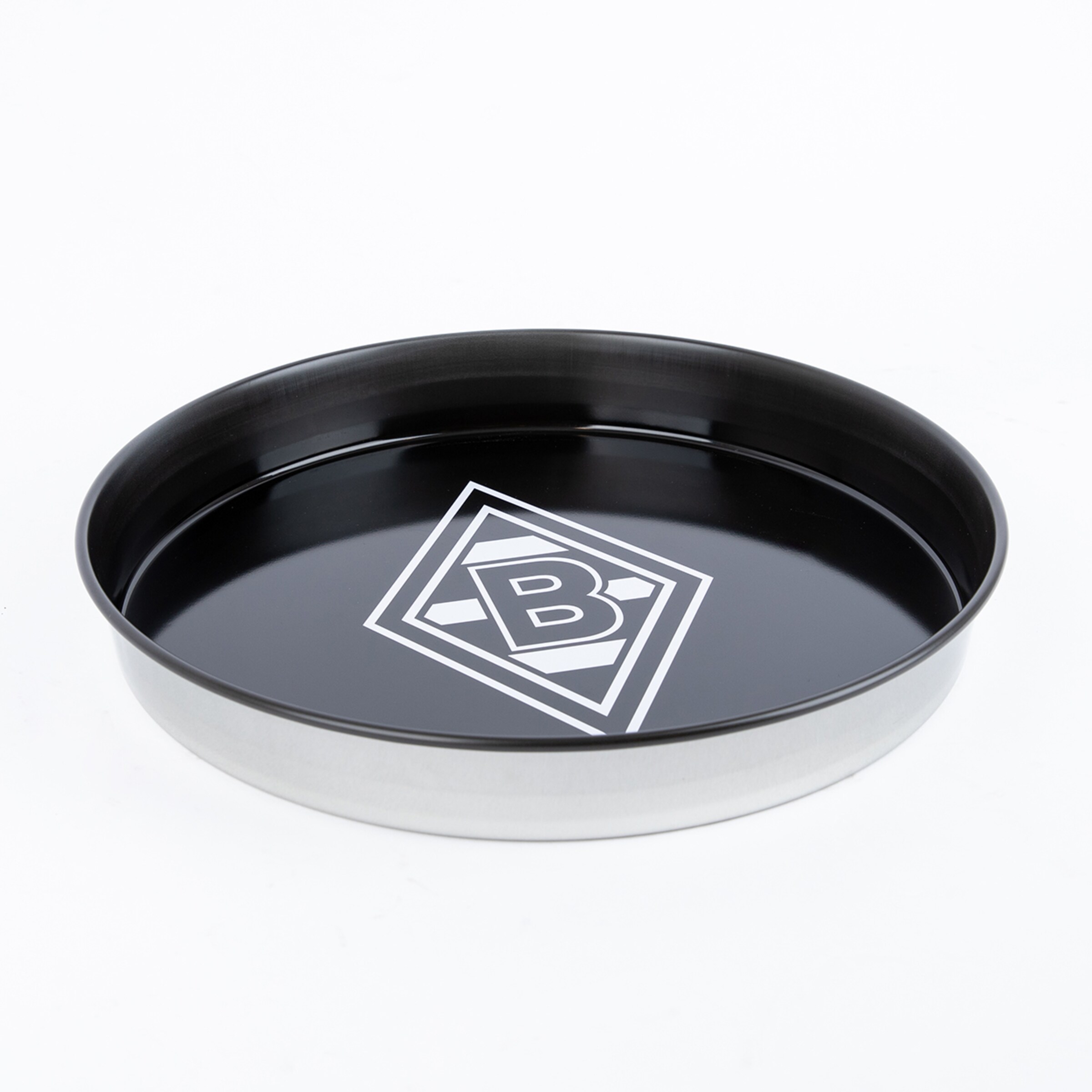 Round metal tray featuring Borussia Mönchengladbach logo in the center.