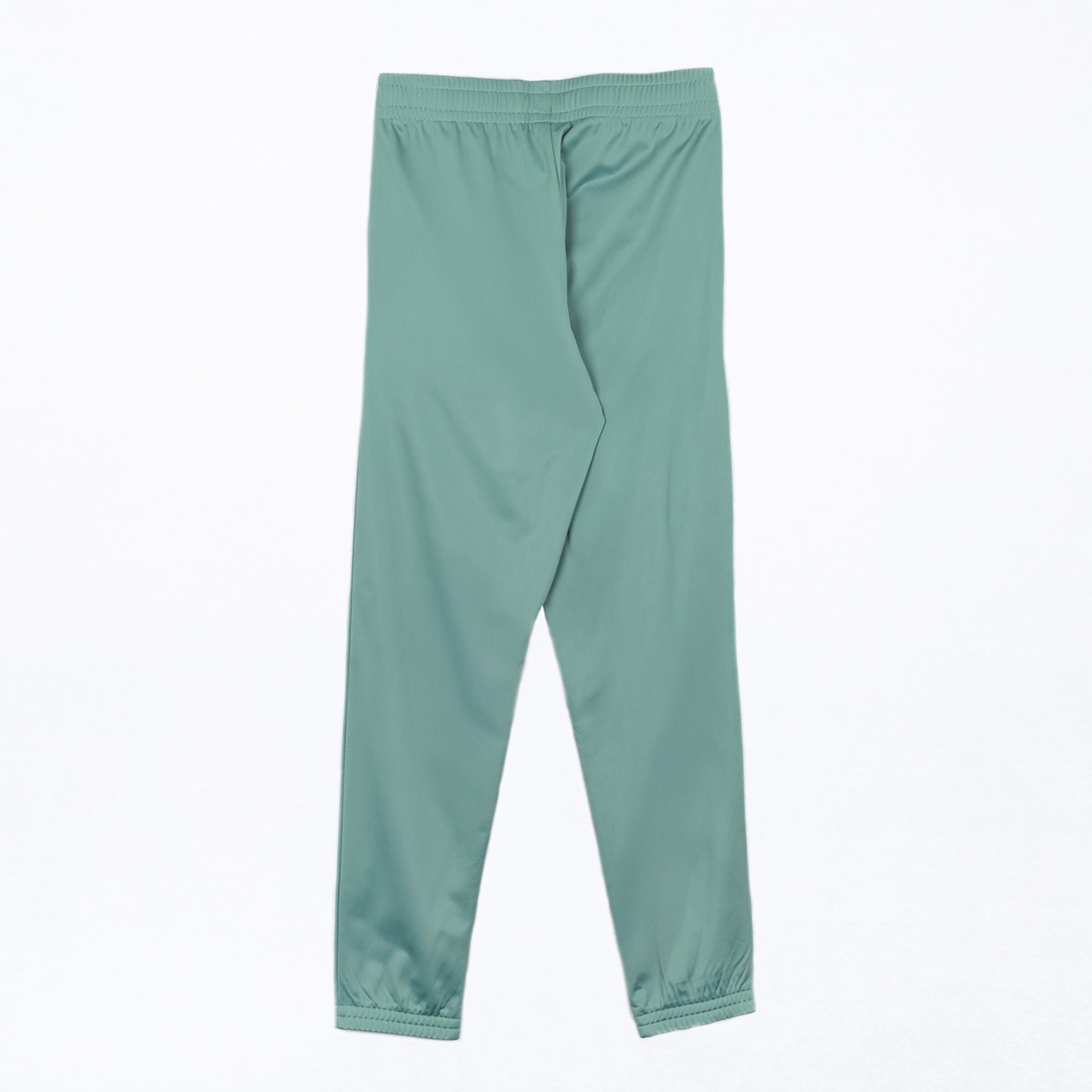 Graue Sportleggings mit elastischem Bund eng anliegend.