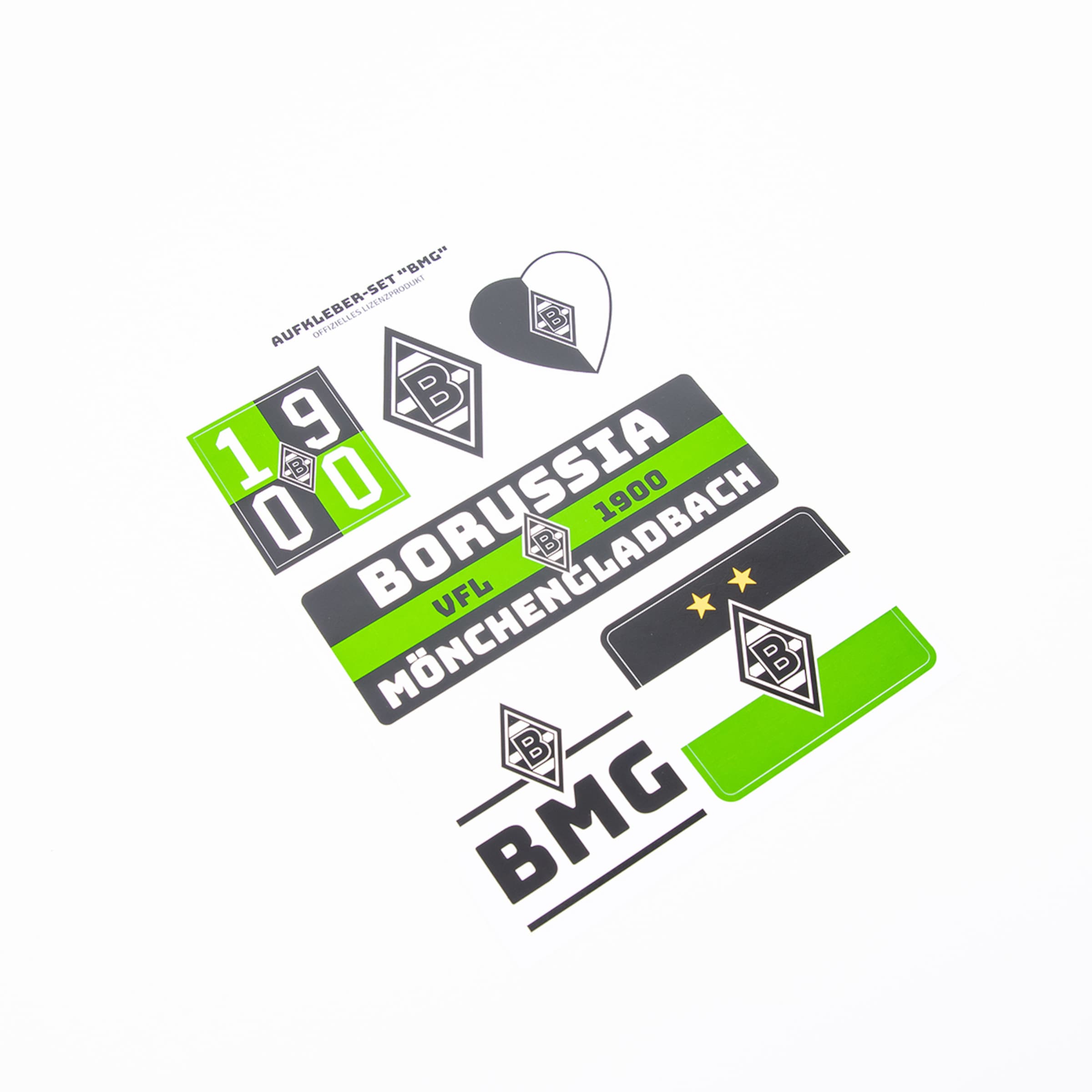 Aufkleber-Set mit Borussia Mönchengladbach Designs und Logos.