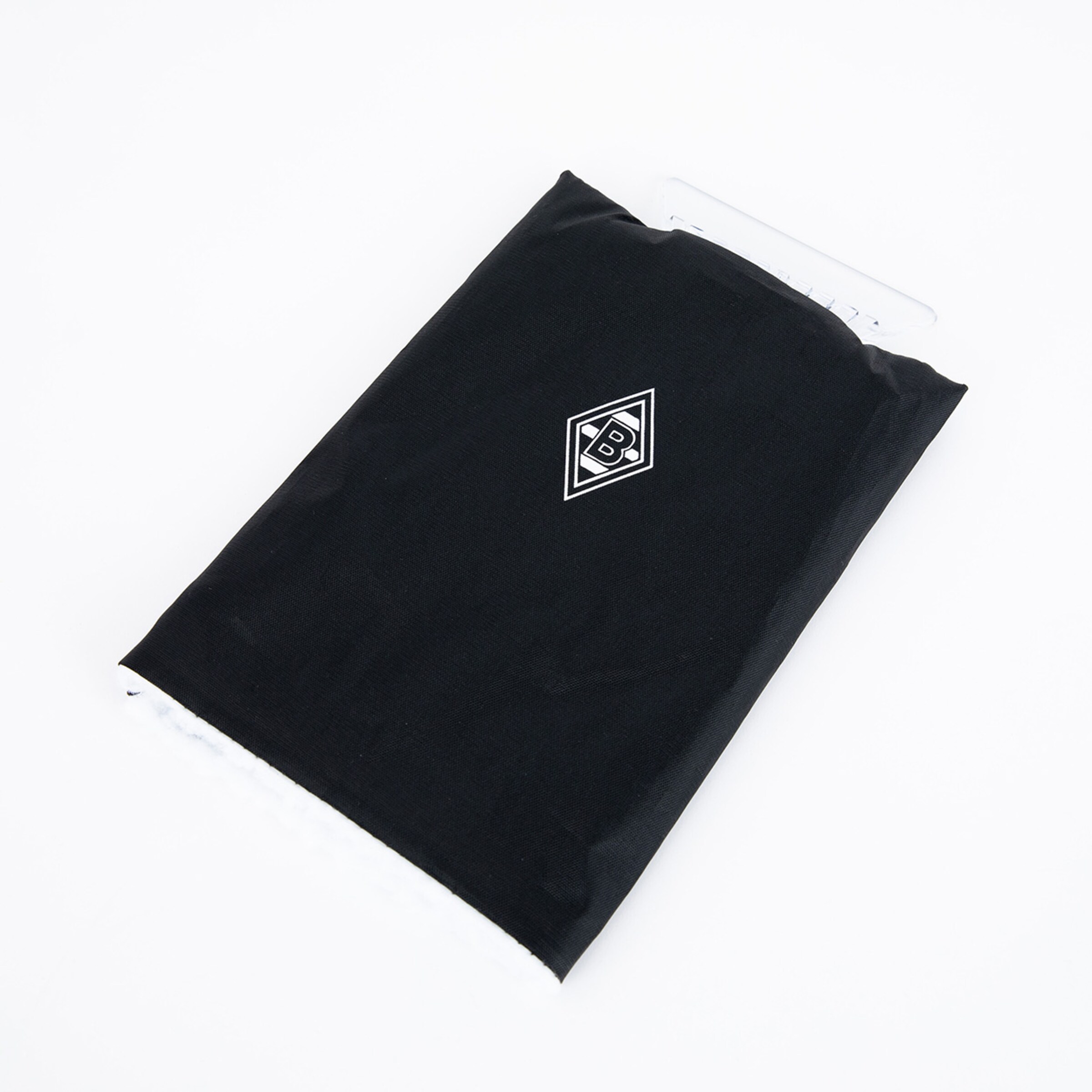 Schwarze Verpackung mit Borussia Mönchengladbach-Logo.