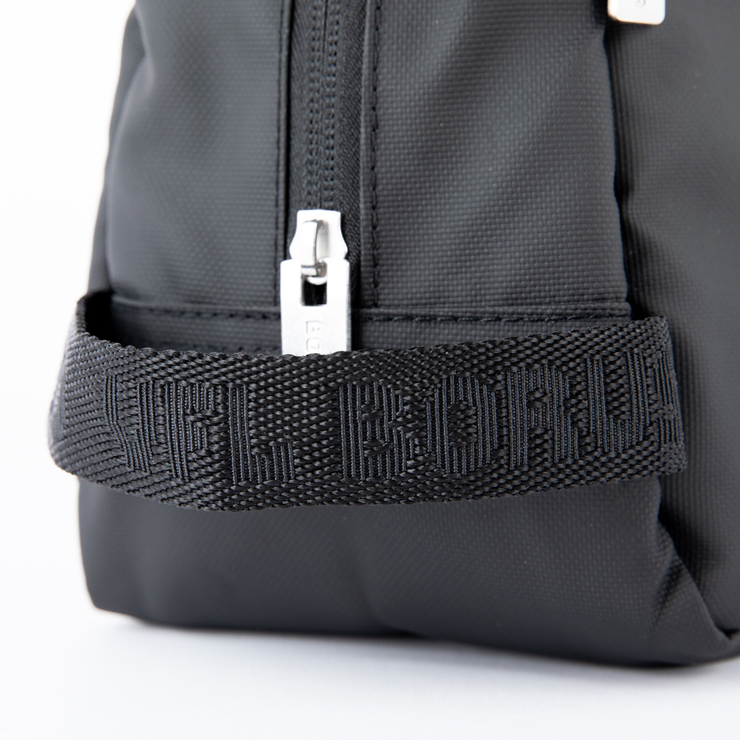 Schwarze Tasche mit Zip-Verschluss und Prägung BVB BORUSSIA.