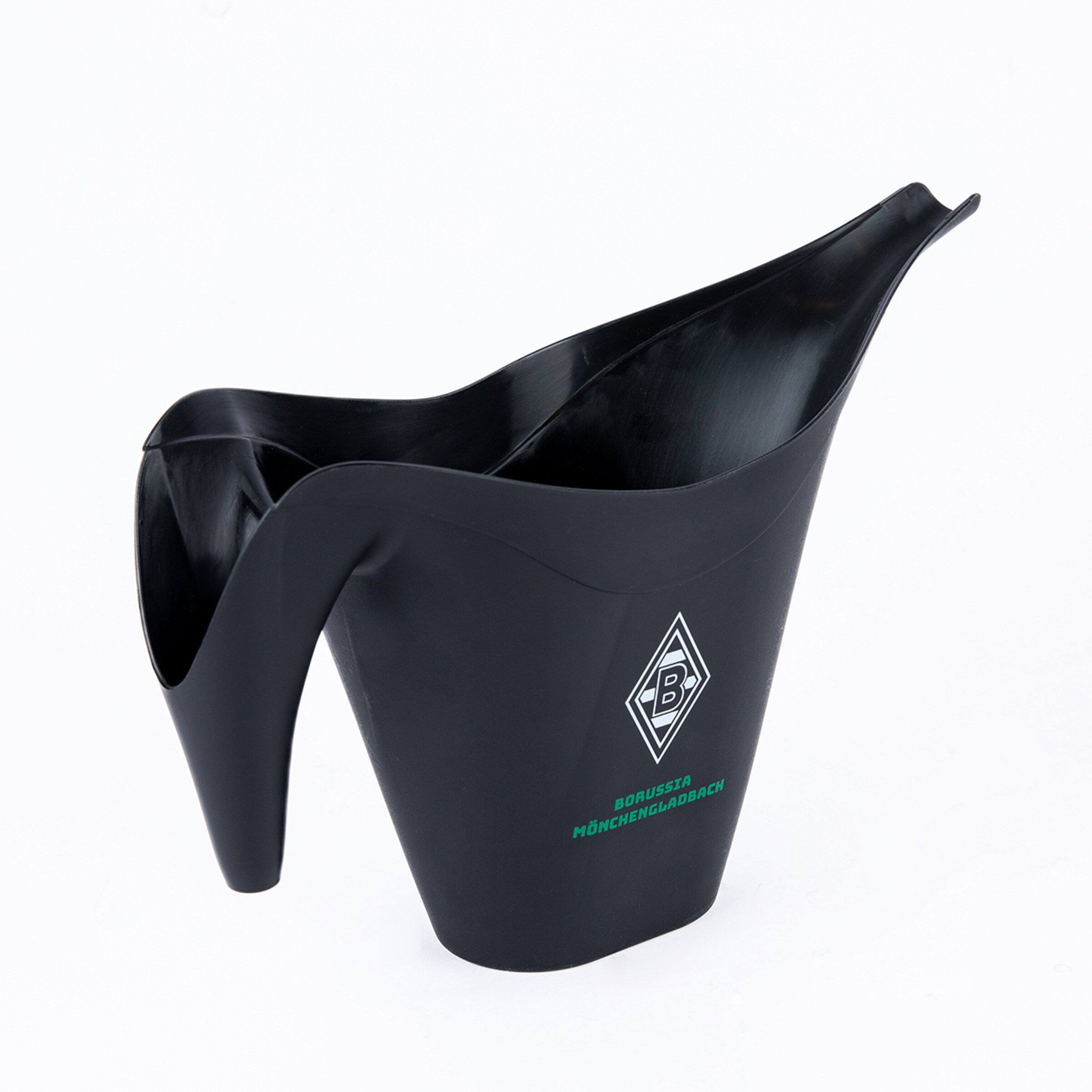 Black drinking cup featuring Borussia Mönchengladbach logo and green text.