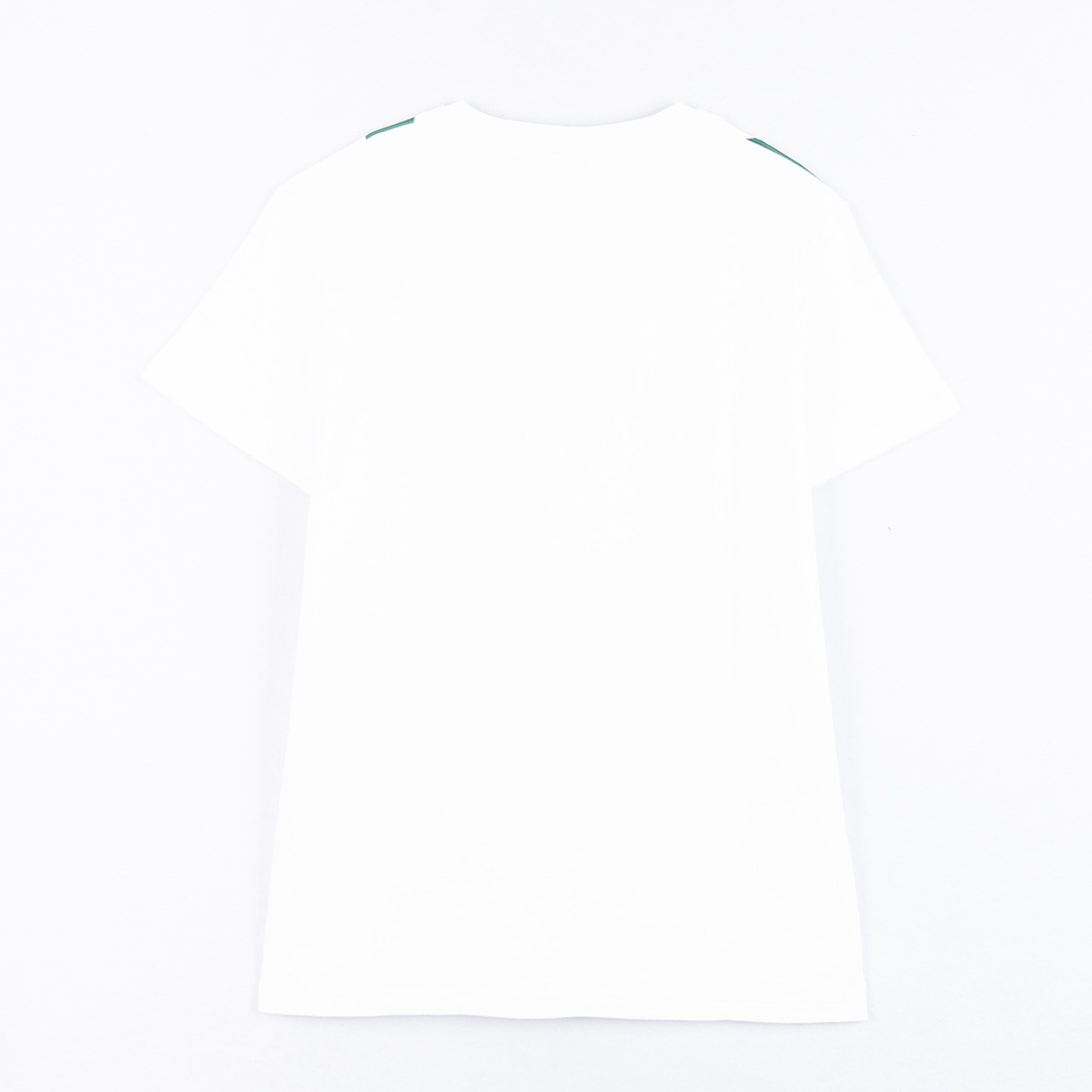 Weißes T-Shirt ohne Aufdruck oder Design Rückansicht.