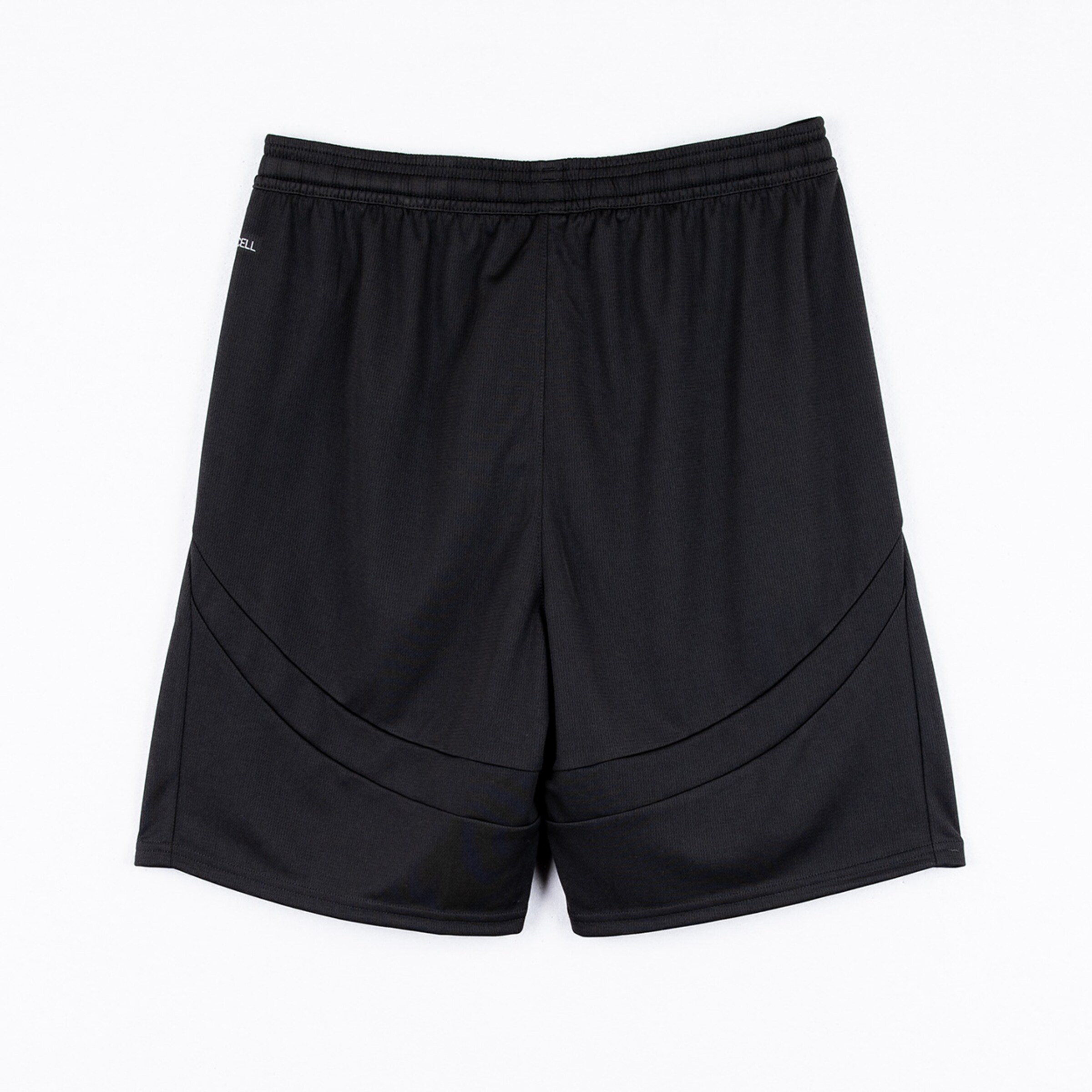 Schwarze Sportshorts mit elastischem Bund und minimalistischen Details.