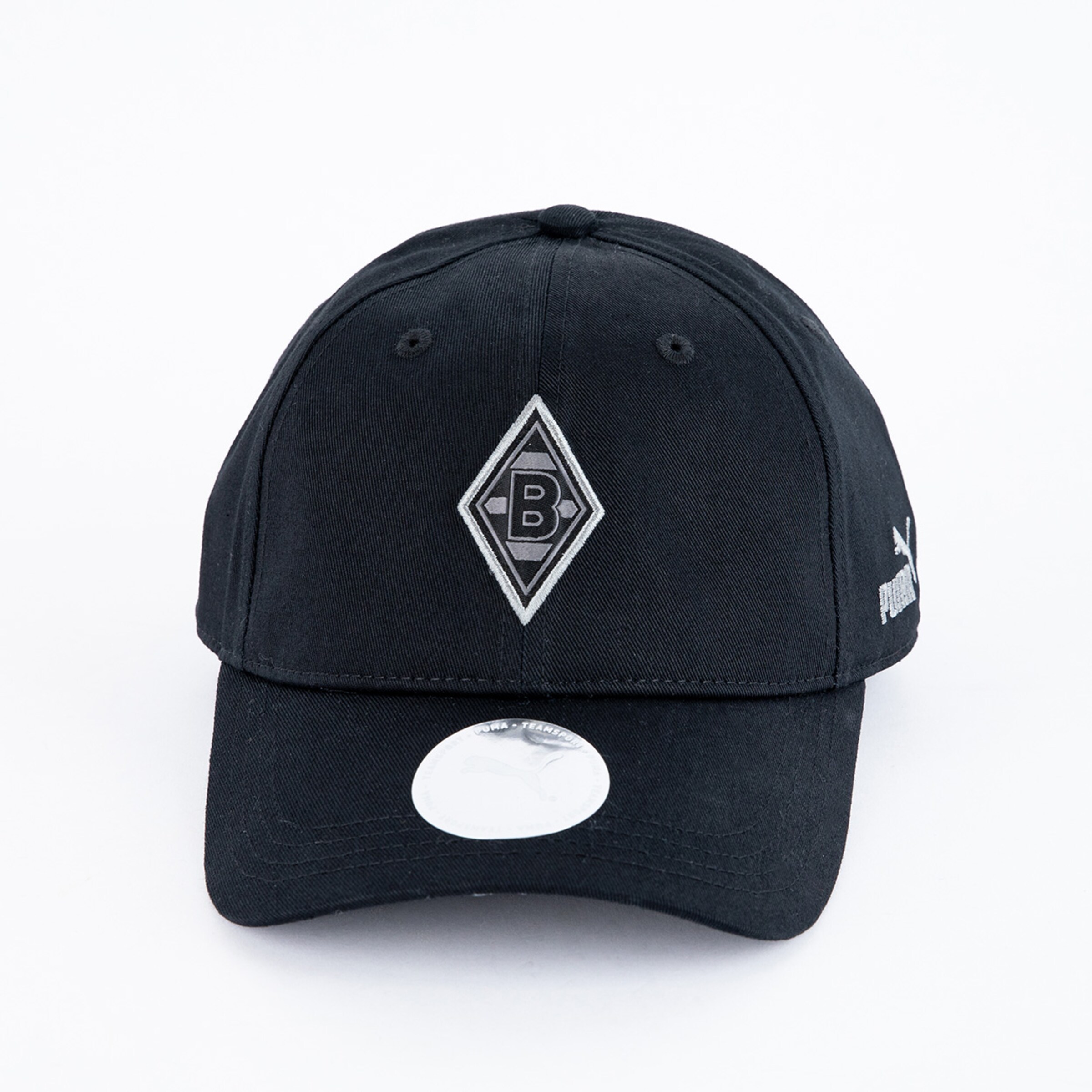 Black baseball cap featuring the Borussia Mönchengladbach logo.