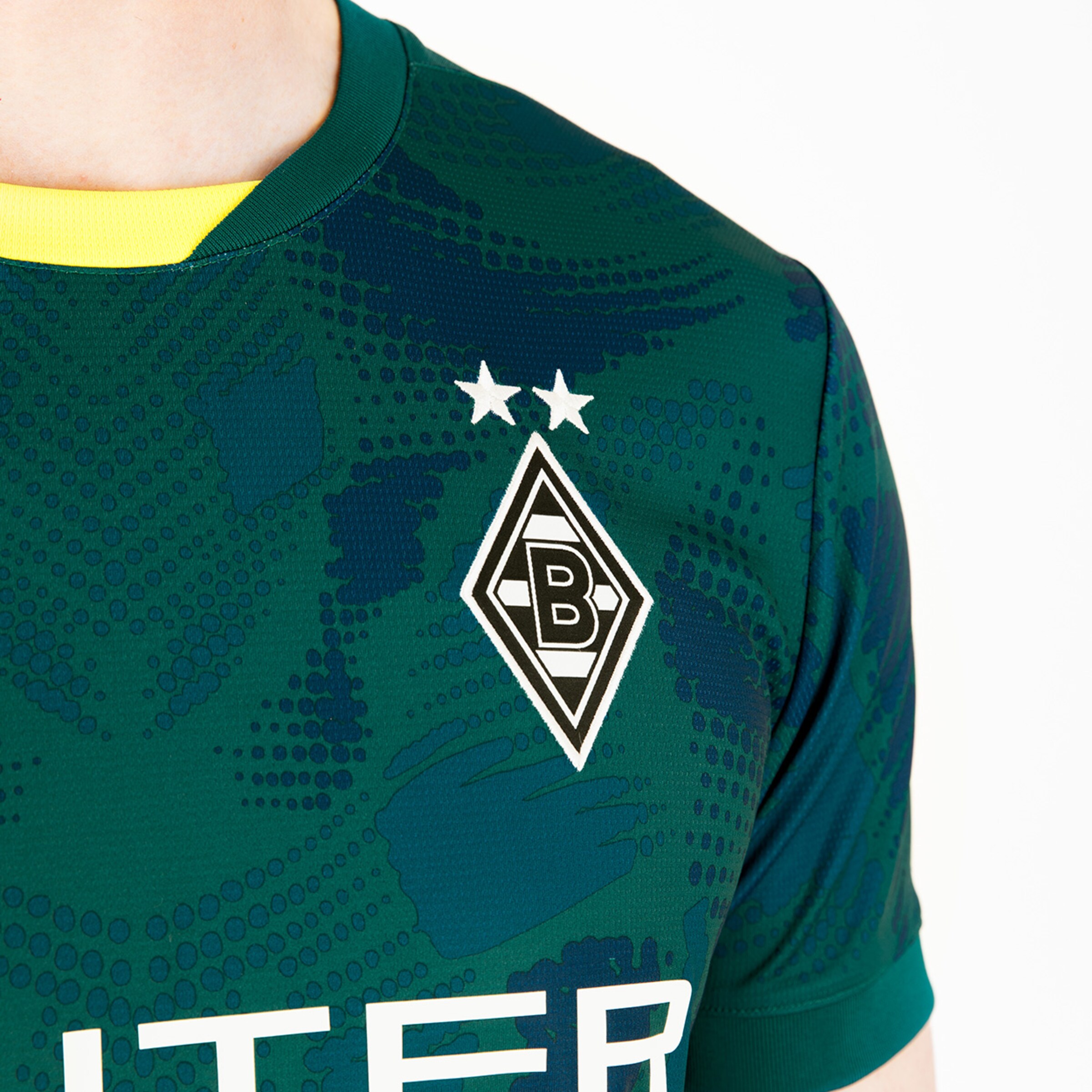 Trikot von Borussia Mönchengladbach mit dem Vereinslogo und Jünter auf der Brust.