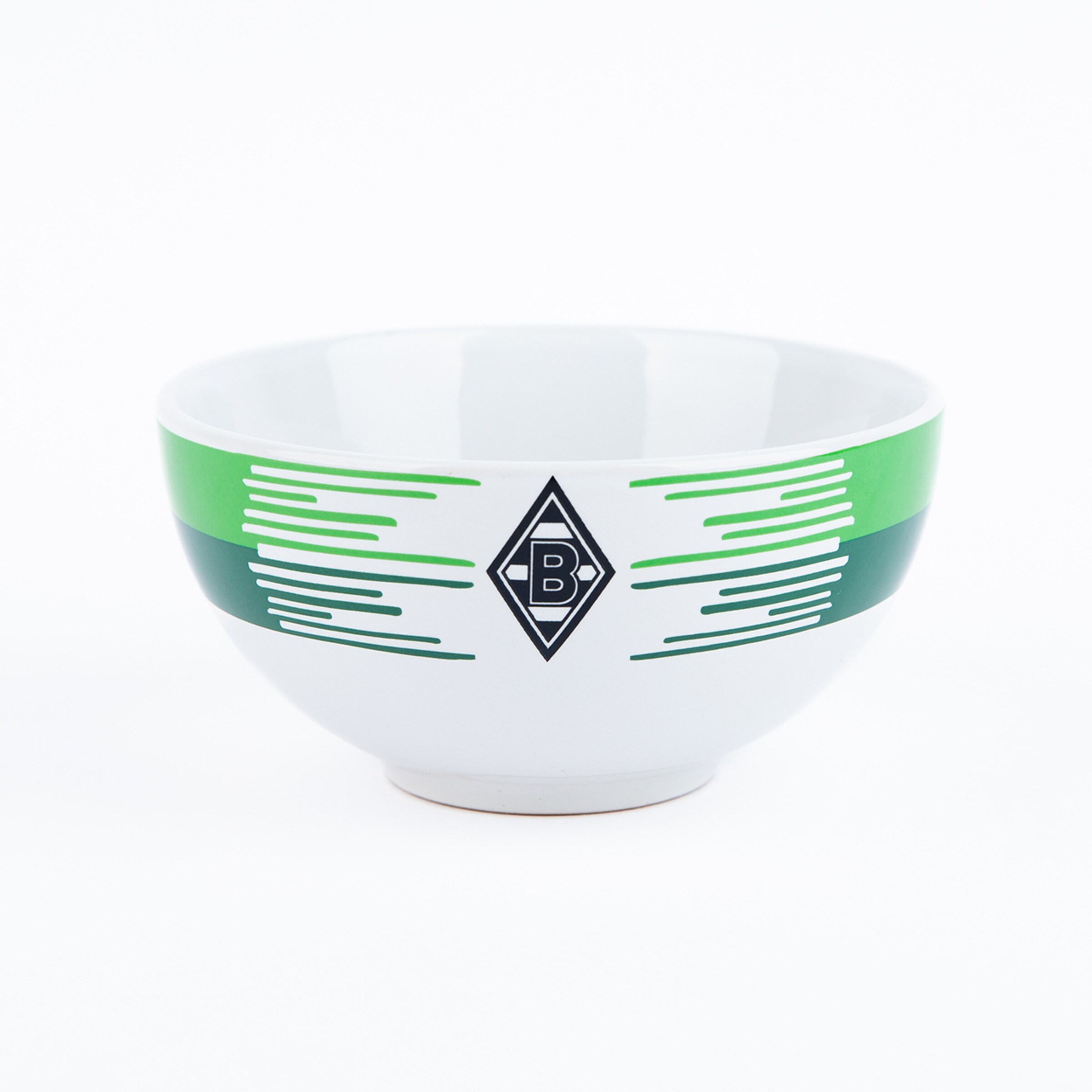 Schüssel mit grünem und schwarzem Borussia Mönchengladbach Logo.