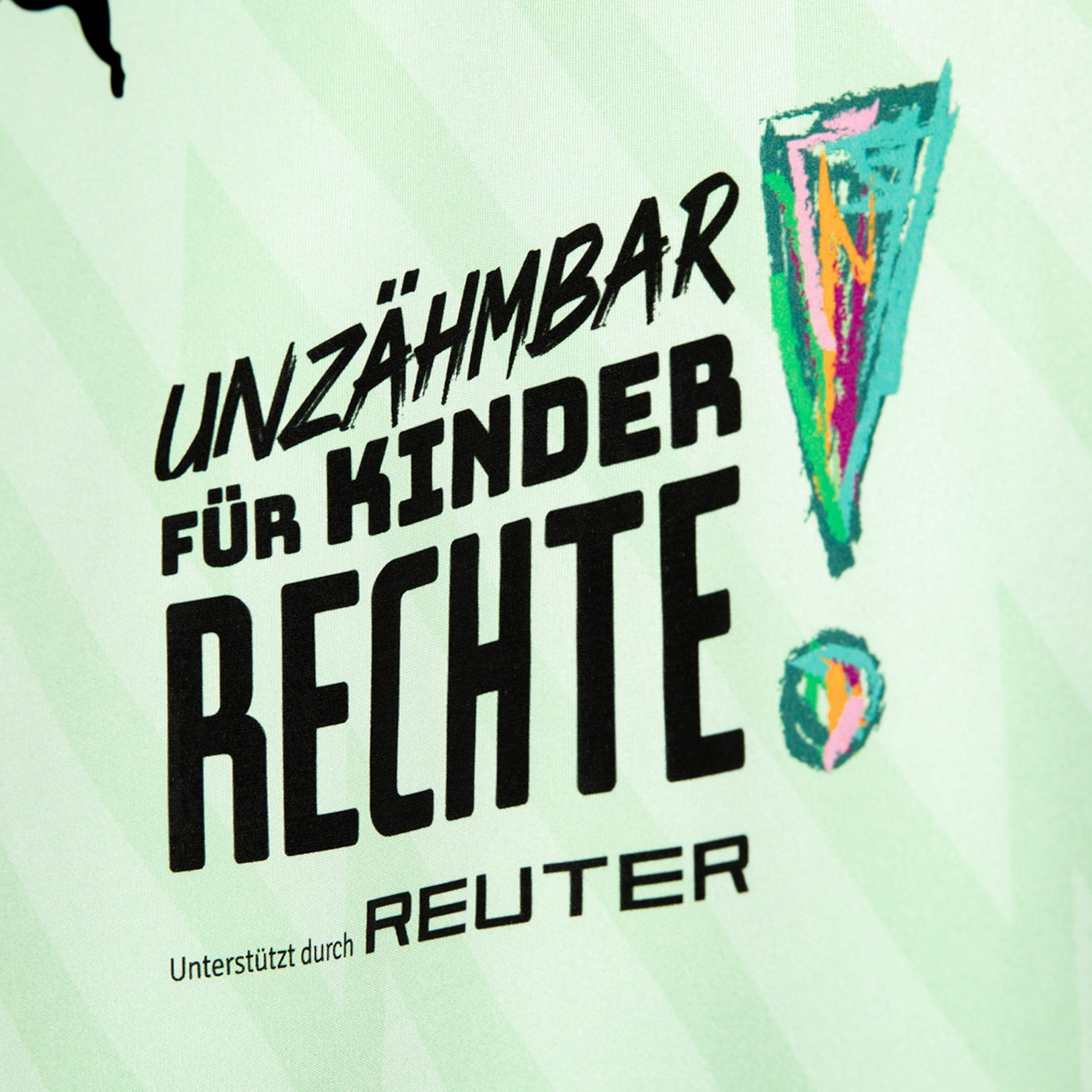 Kampf für Kinderrechte Motto: Unzähmbar für Kinderrechte unterstützt durch REUTER.