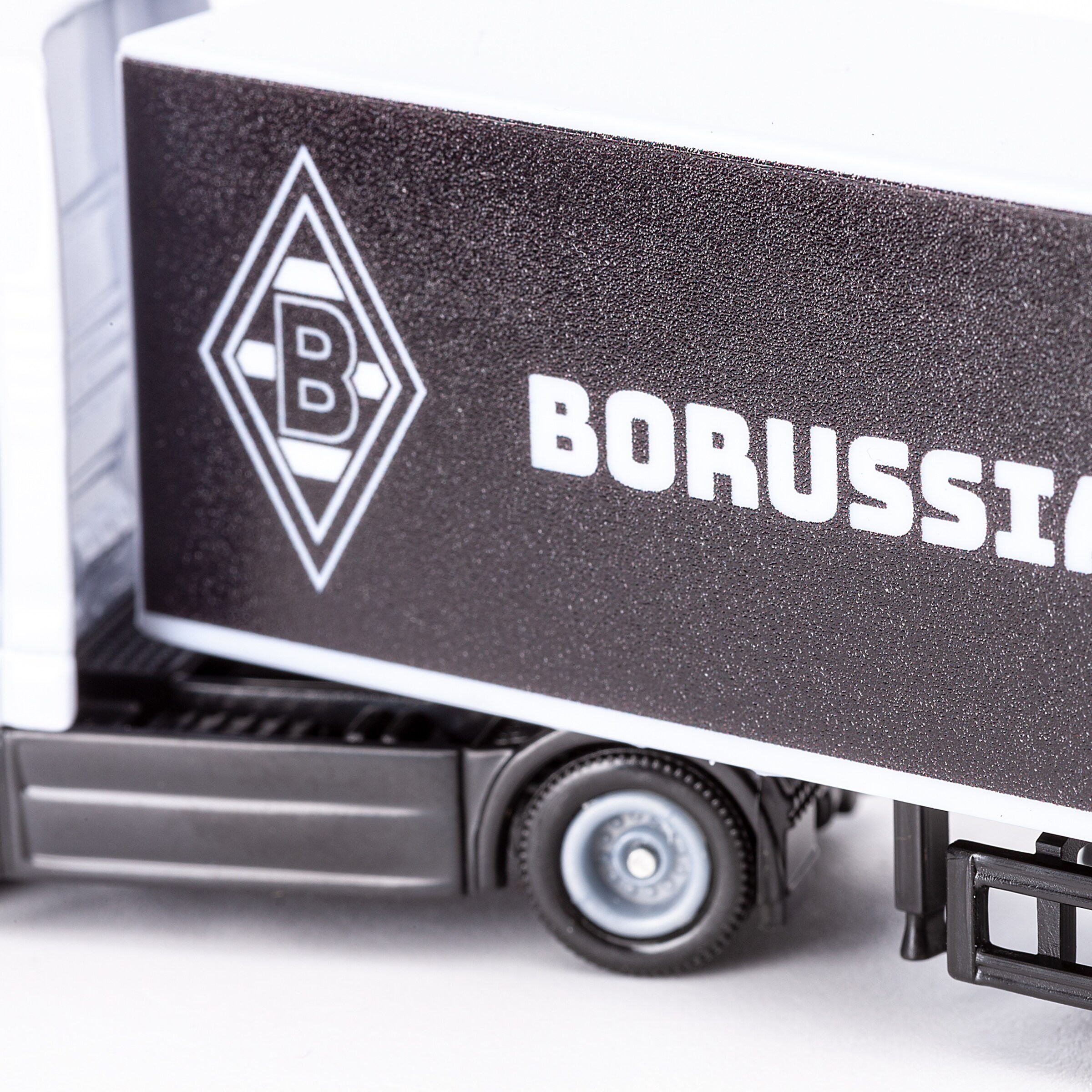 Model truck featuring the Borussia Mönchengladbach logo on the side.