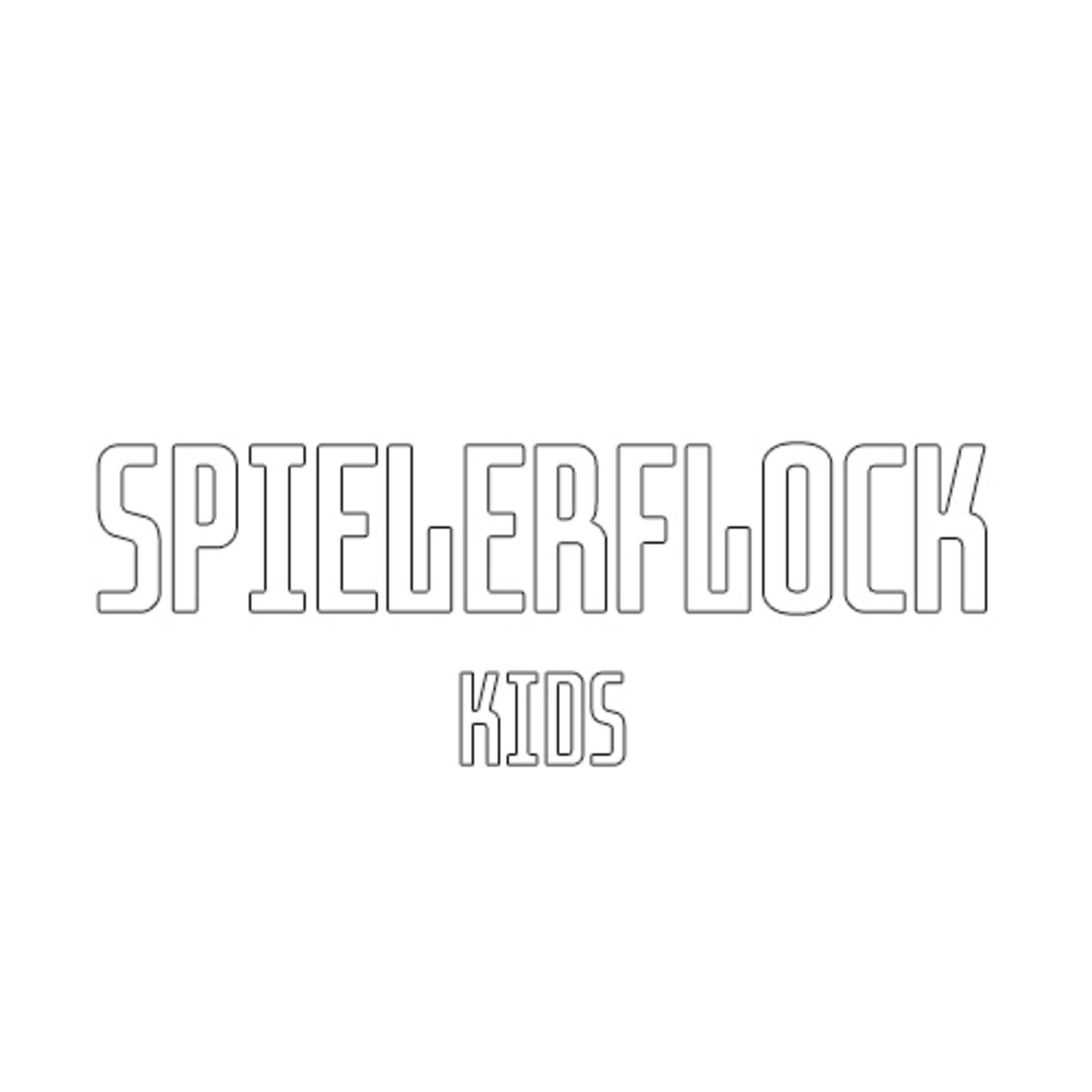 Text SPIELERFLOCK KIDS in Großbuchstaben