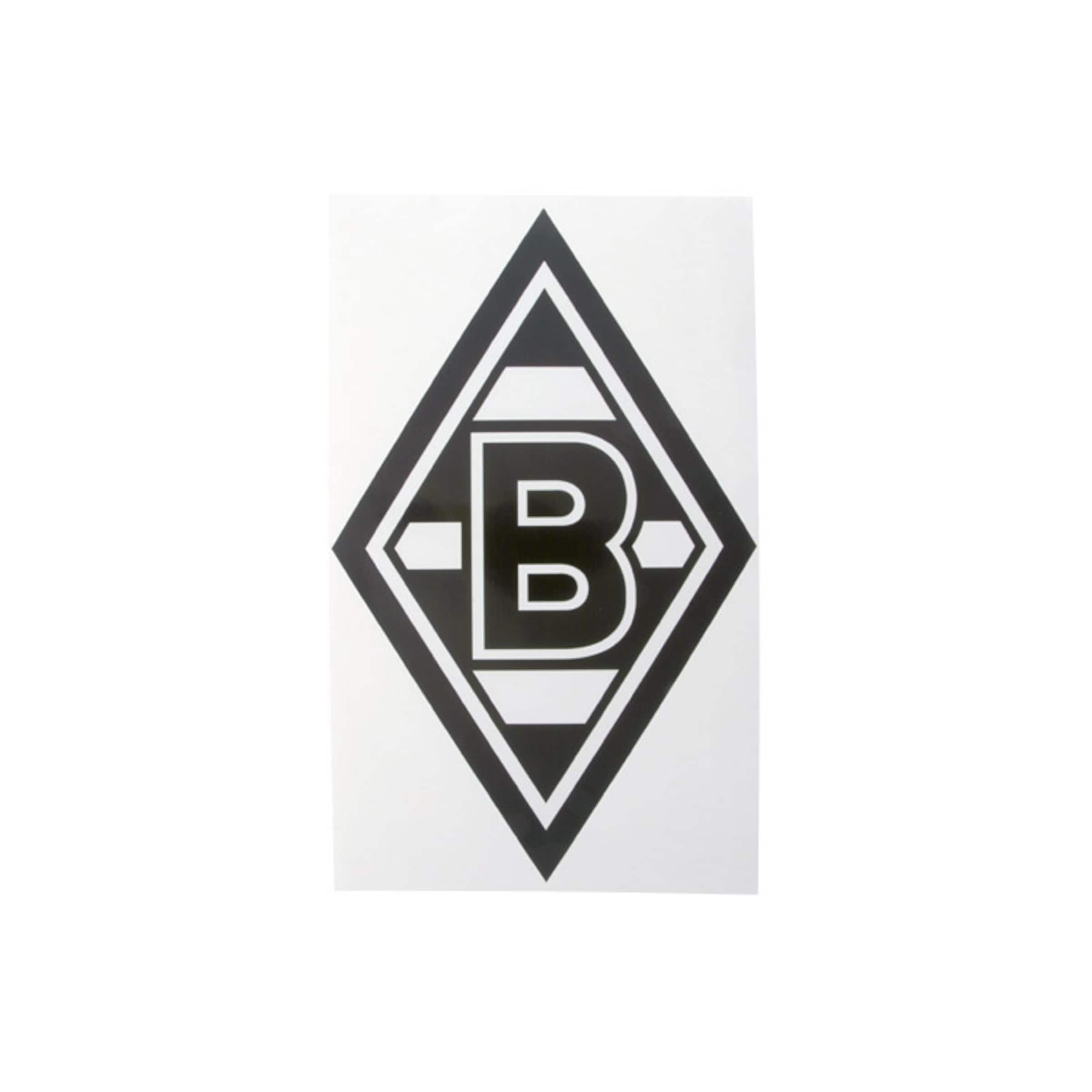 Logo von Borussia Mönchengladbach in schwarzer Farbe auf weißem Hintergrund.
